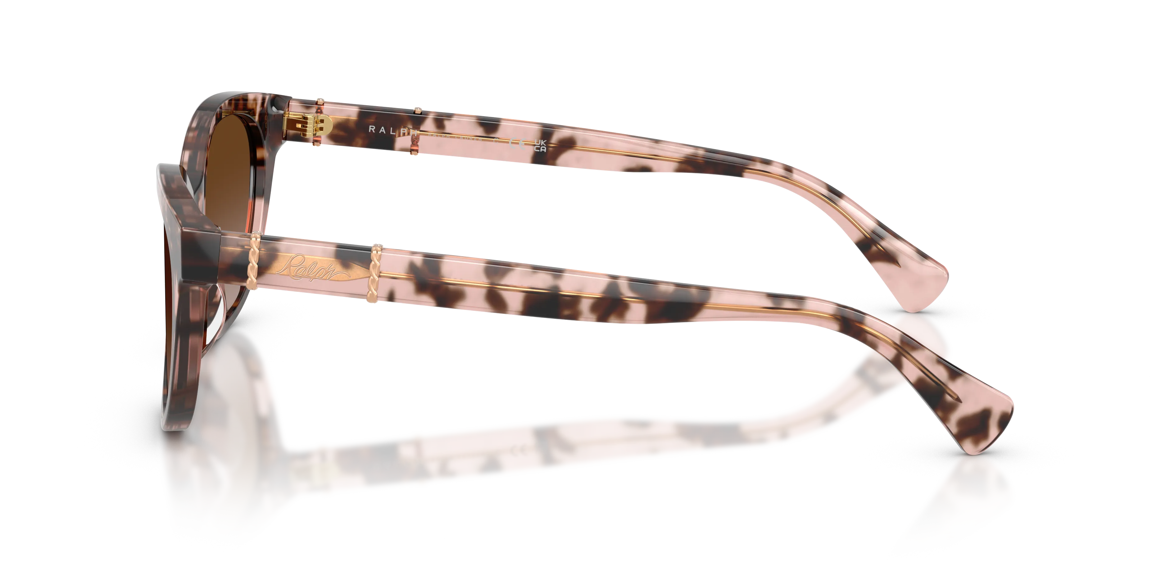 Ralph Lauren RA5357U 605813 Occhiali da sole Acetato Tartaruga Marrone Rotonda Normale Sfumato - immagine 4