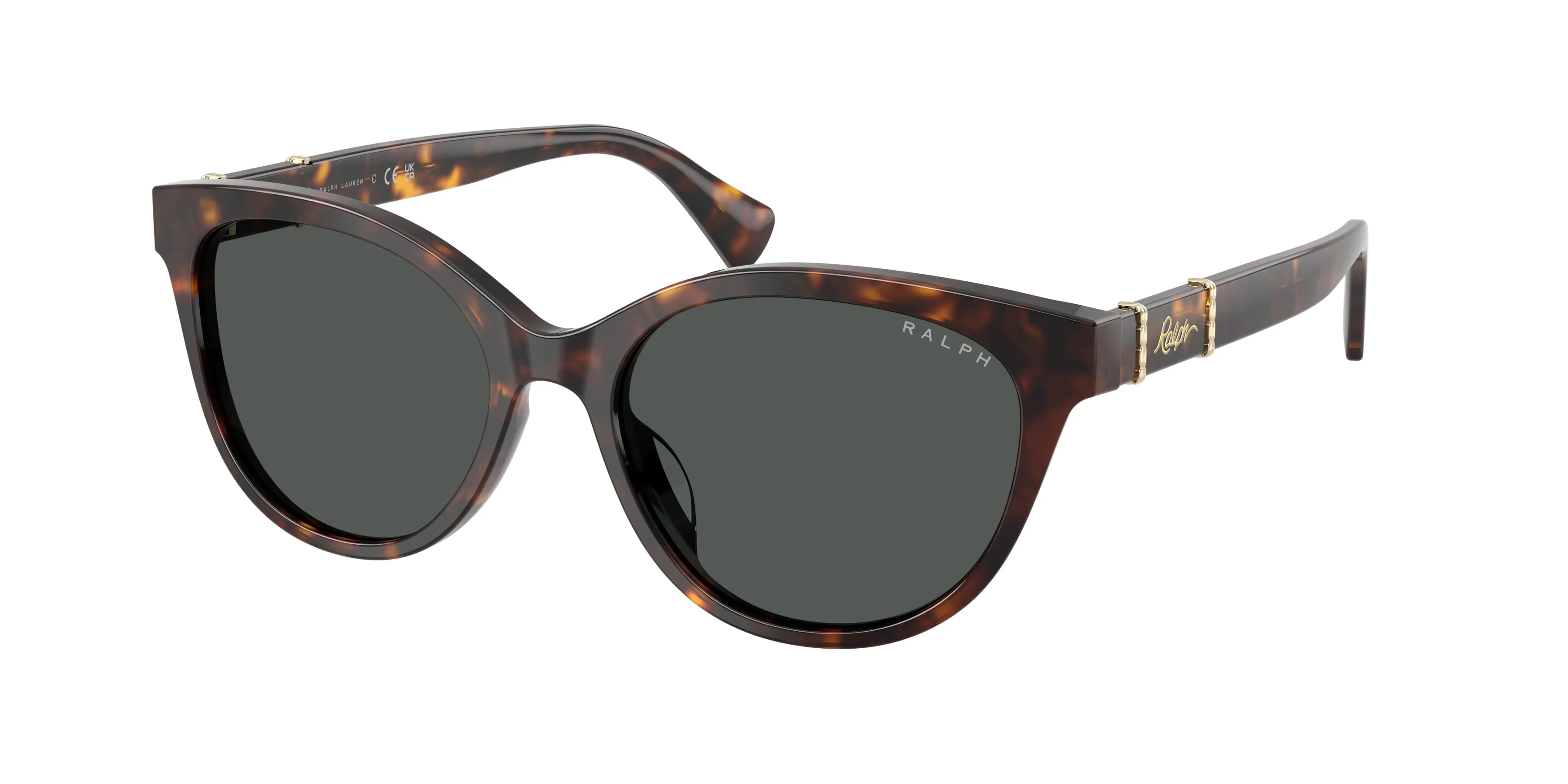 Ralph Lauren RA5357U 500387 Occhiali da sole Acetato Marrone Grigio Rotonda Normale - immagine 1
