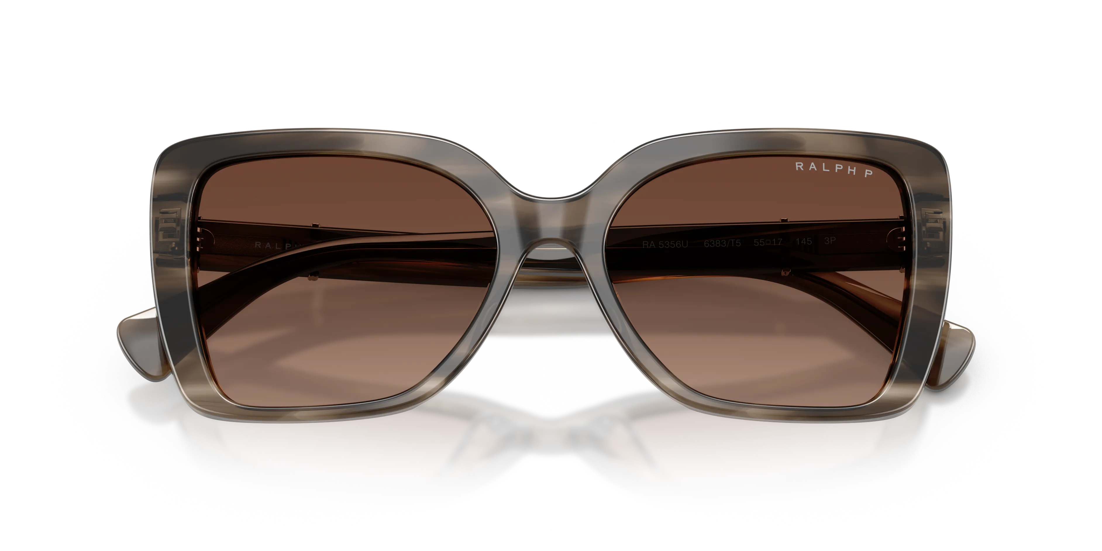 Ralph Lauren RA5356U 6383T5 Occhiali da sole Acetato Grigio Marrone Squadrata Polarizzata - immagine 2