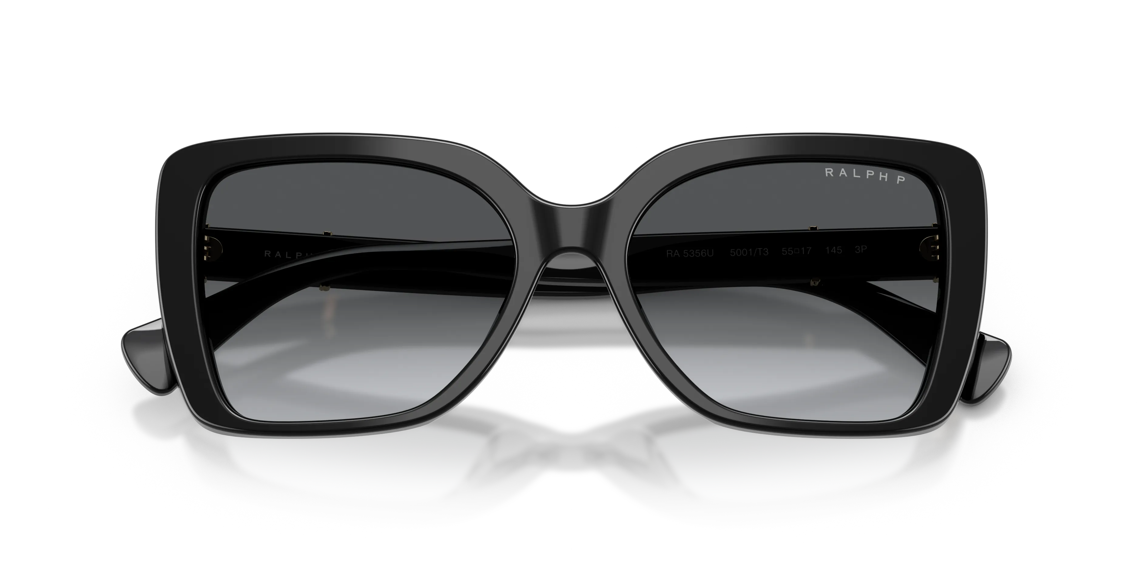 Ralph Lauren RA5356U 5001T3 Occhiali da sole Acetato Nero Grigio Squadrata Polarizzata - immagine 2