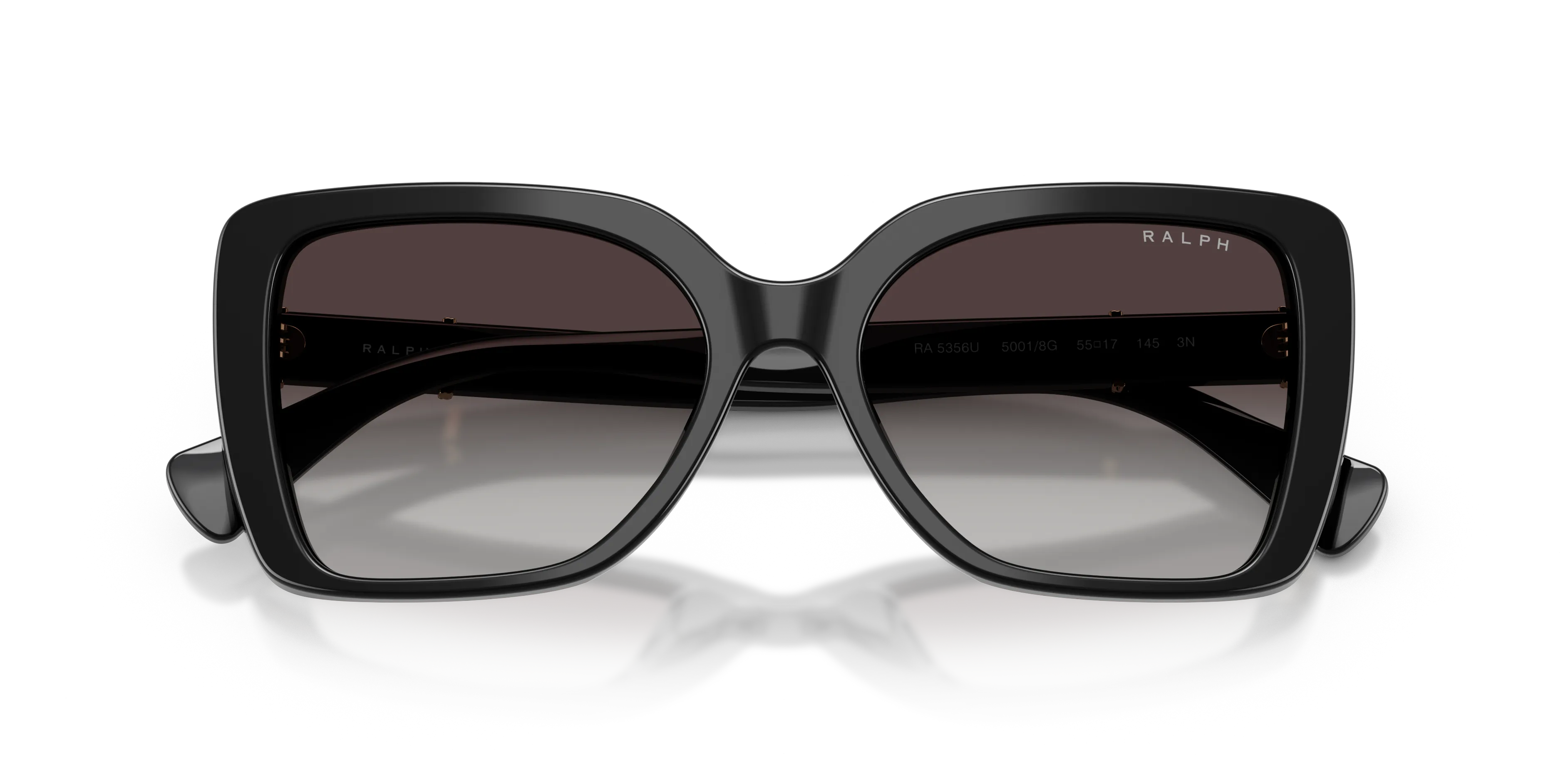 Ralph Lauren RA5356U 50018G Occhiali da sole Acetato Nero Grigio Squadrata Normale Sfumato - immagine 2