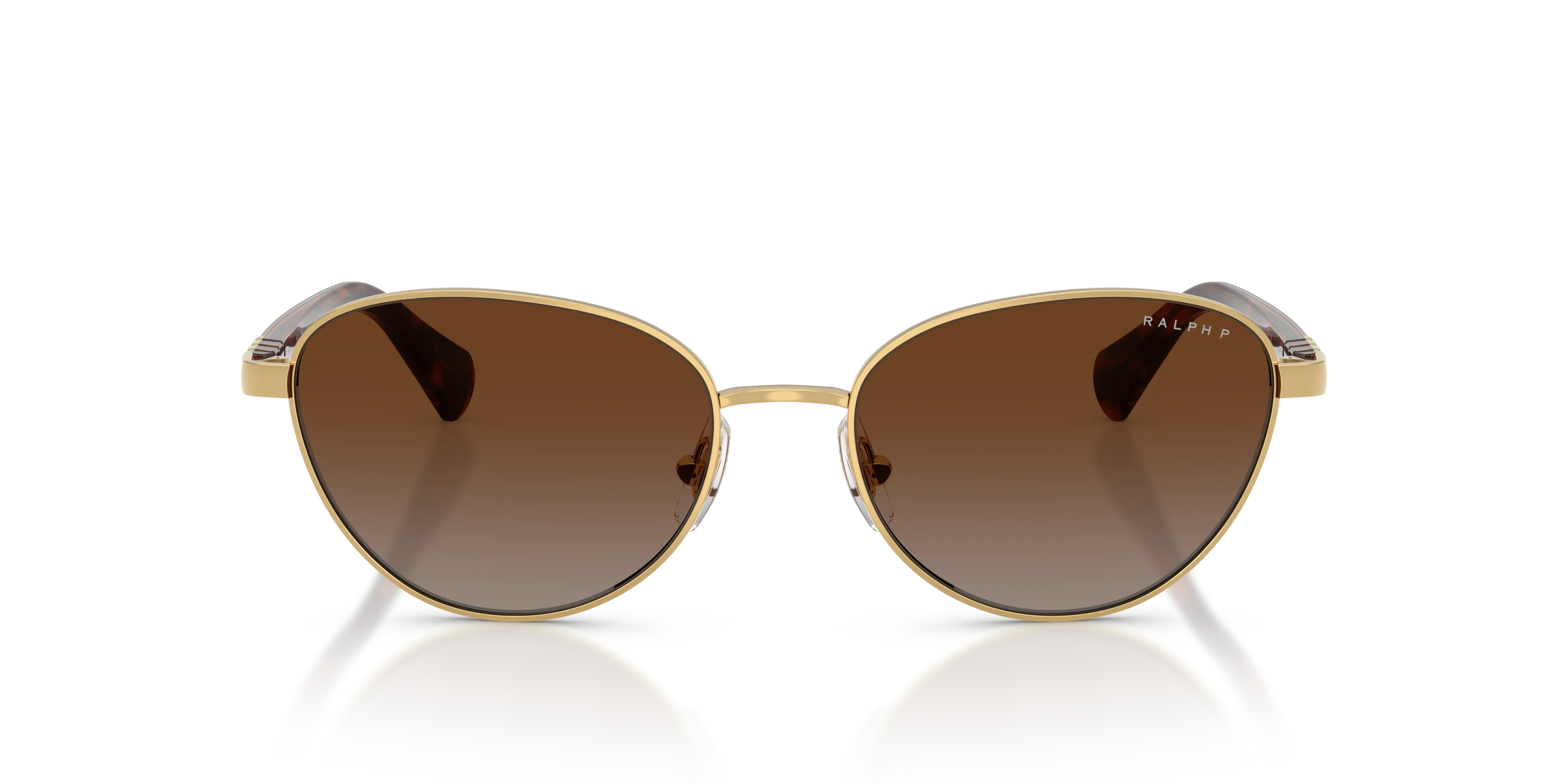 Ralph Lauren RA4150 9004T5 Occhiali da sole Metallo Oro Marrone Cat Eye Polarizzata - immagine 3