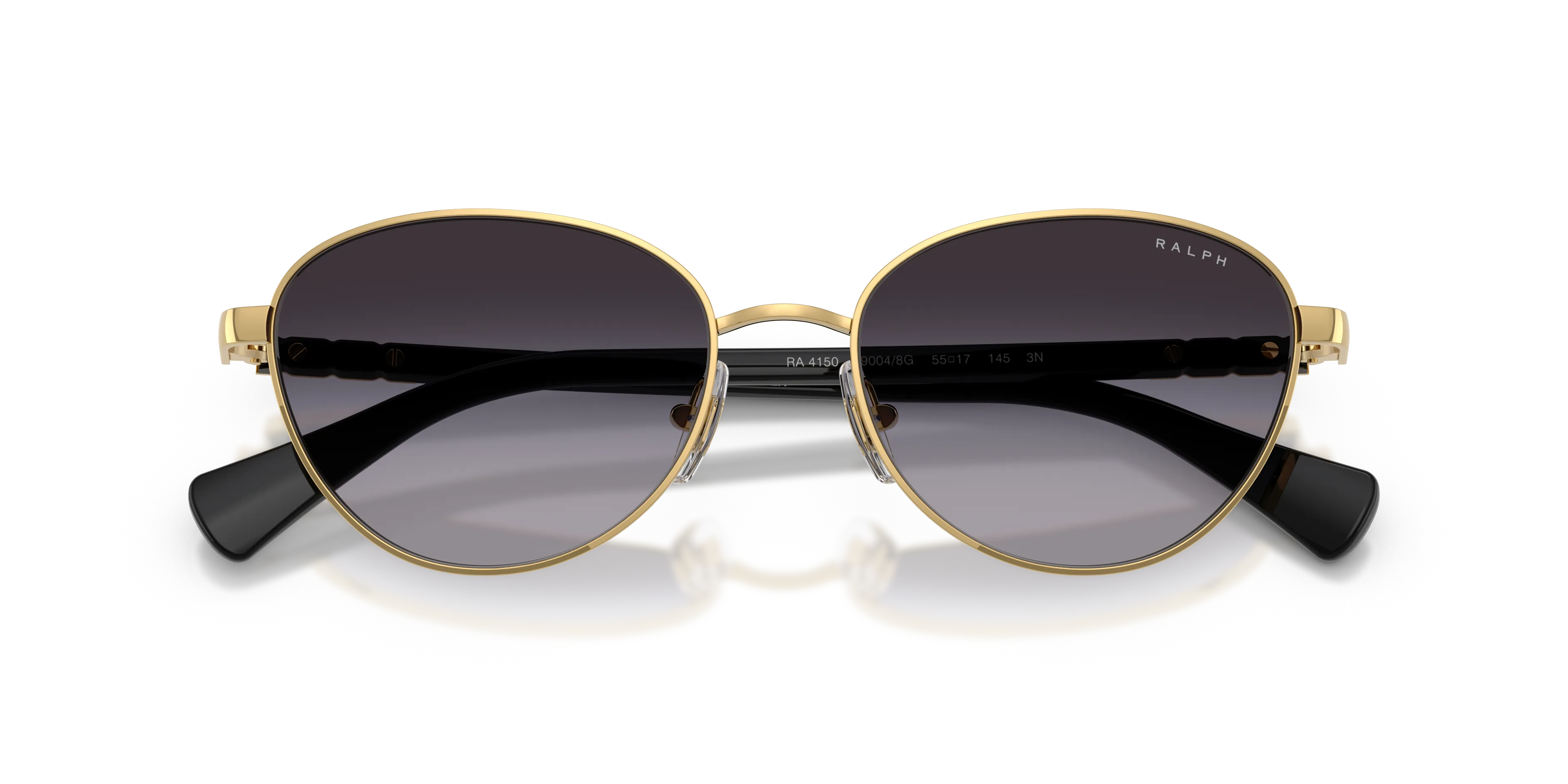Ralph Lauren RA4150 90048G Occhiali da sole Metallo Oro Grigio Cat Eye Normale Sfumato - immagine 2