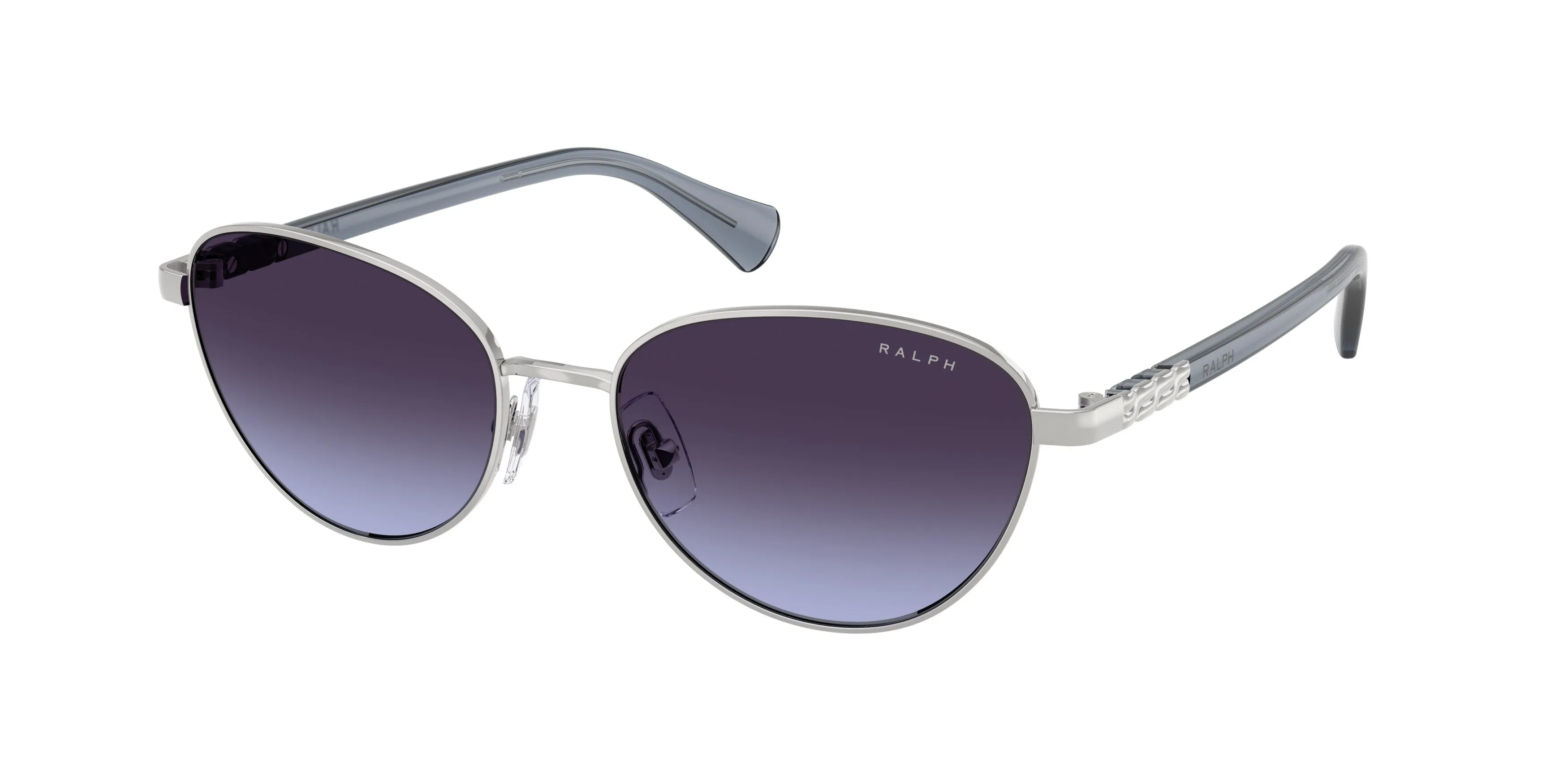 Ralph Lauren RA4150 90014Q Occhiali da sole Metallo Argento Blu Cat Eye Normale Sfumato - immagine 1