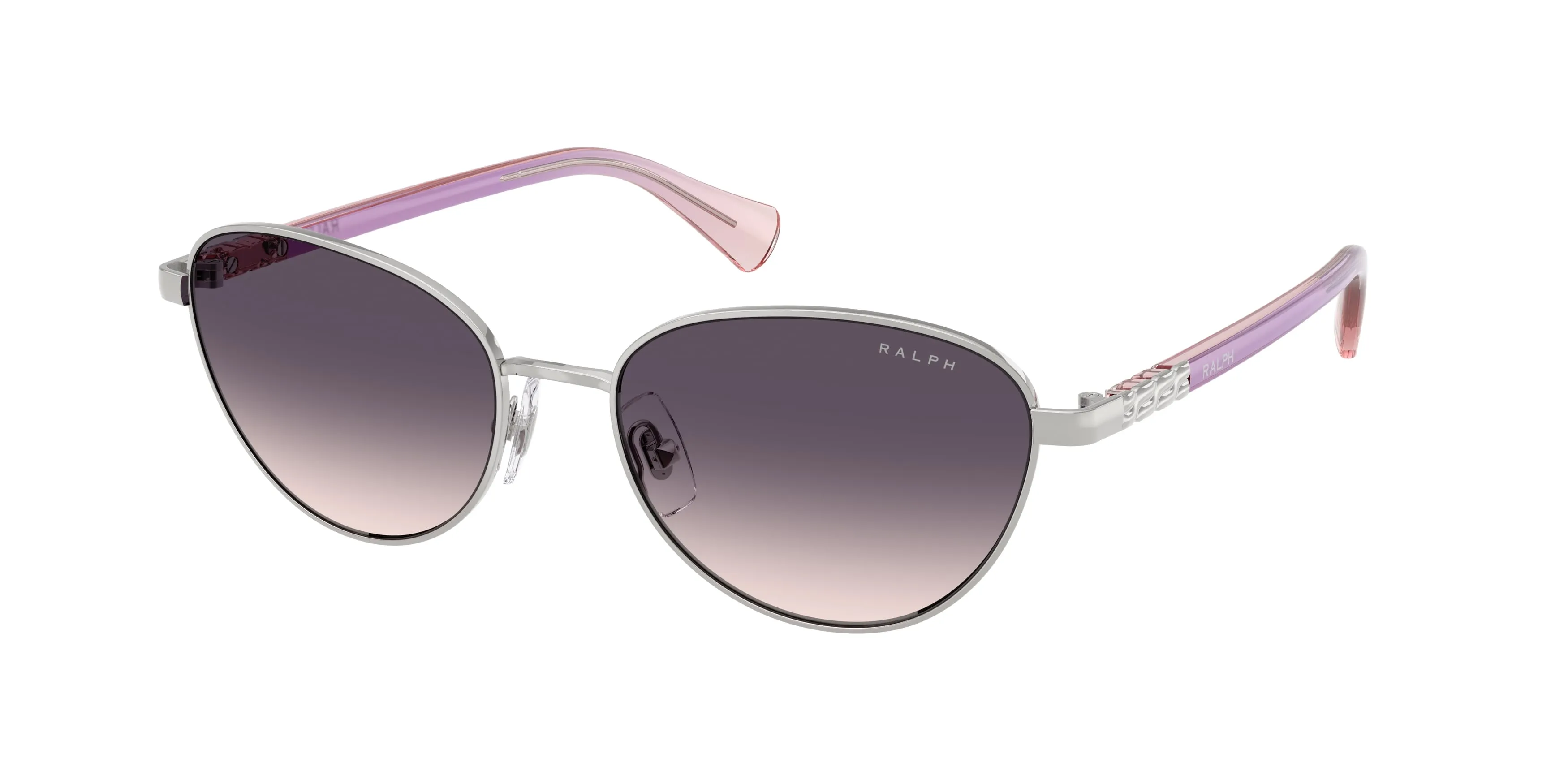 Ralph Lauren RA4150 900136 Occhiali da sole Metallo Argento Viola Cat Eye Normale Sfumato - immagine 1