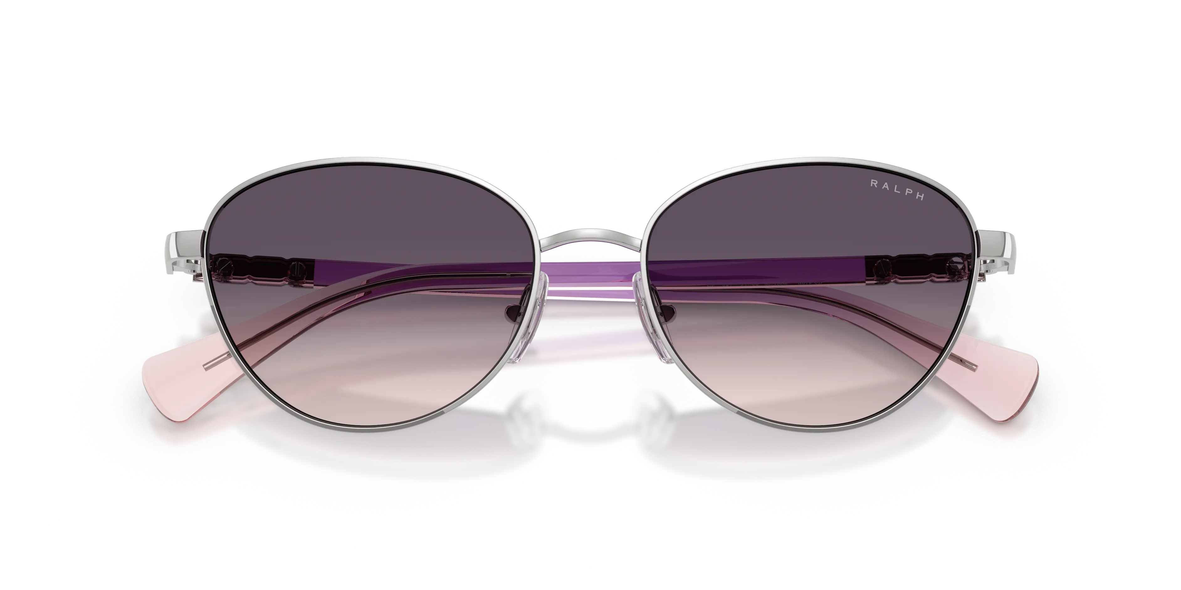 Ralph Lauren RA4150 900136 Occhiali da sole Metallo Argento Viola Cat Eye Normale Sfumato - immagine 2