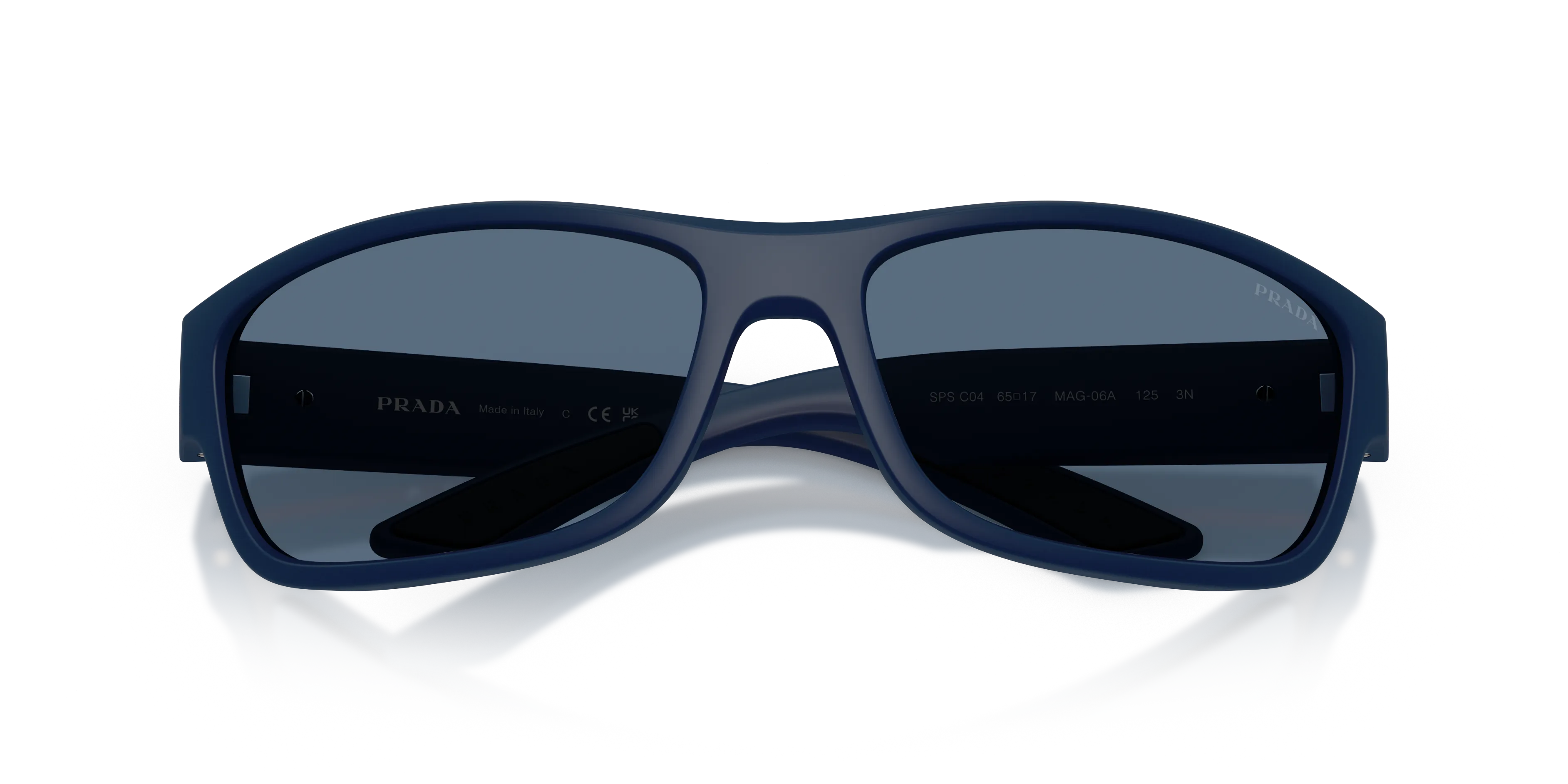 Prada Linea Rossa PS C04S MAG06A Occhiali da sole Iniettato Blu Blu Pillow Normale - immagine 2