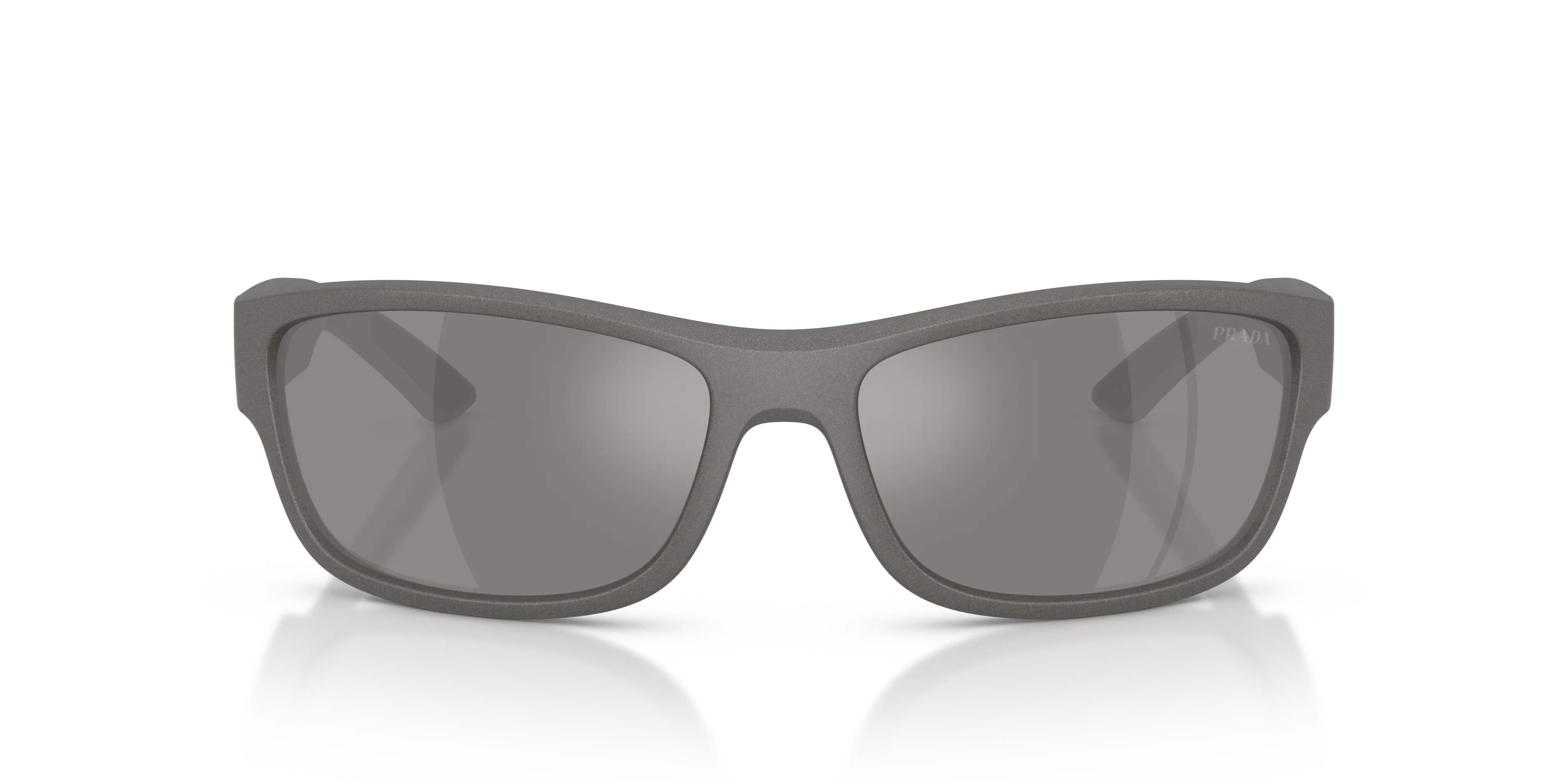 Prada Linea Rossa PS C04S 16X7W1 Occhiali da sole Iniettato Grigio Grigio Pillow Specchiate - immagine 3