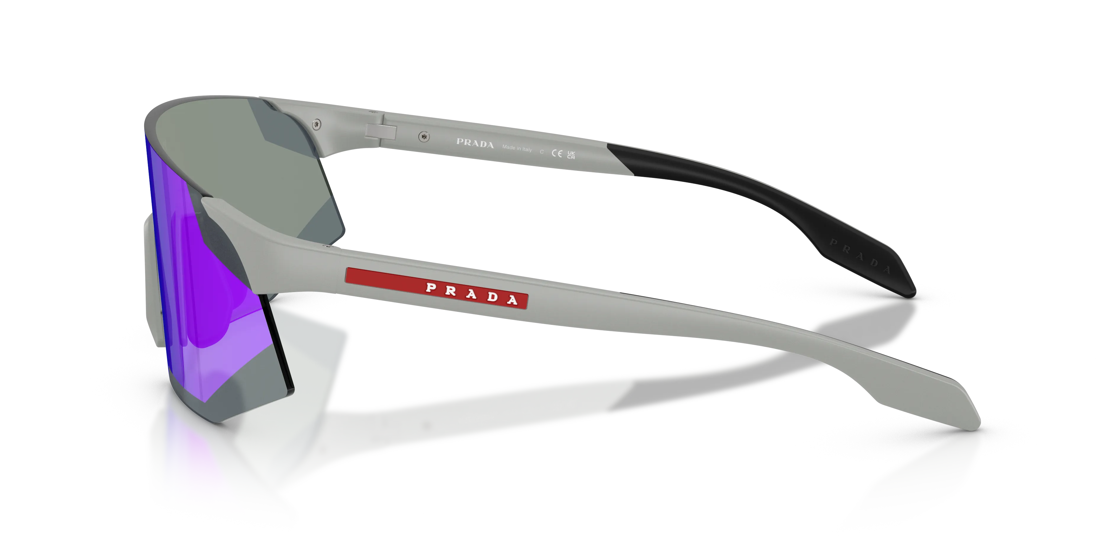 Prada Linea Rossa PS C03SU 27U10J Occhiali da sole Iniettato Grigio Blu Geometrica Normale - immagine 4