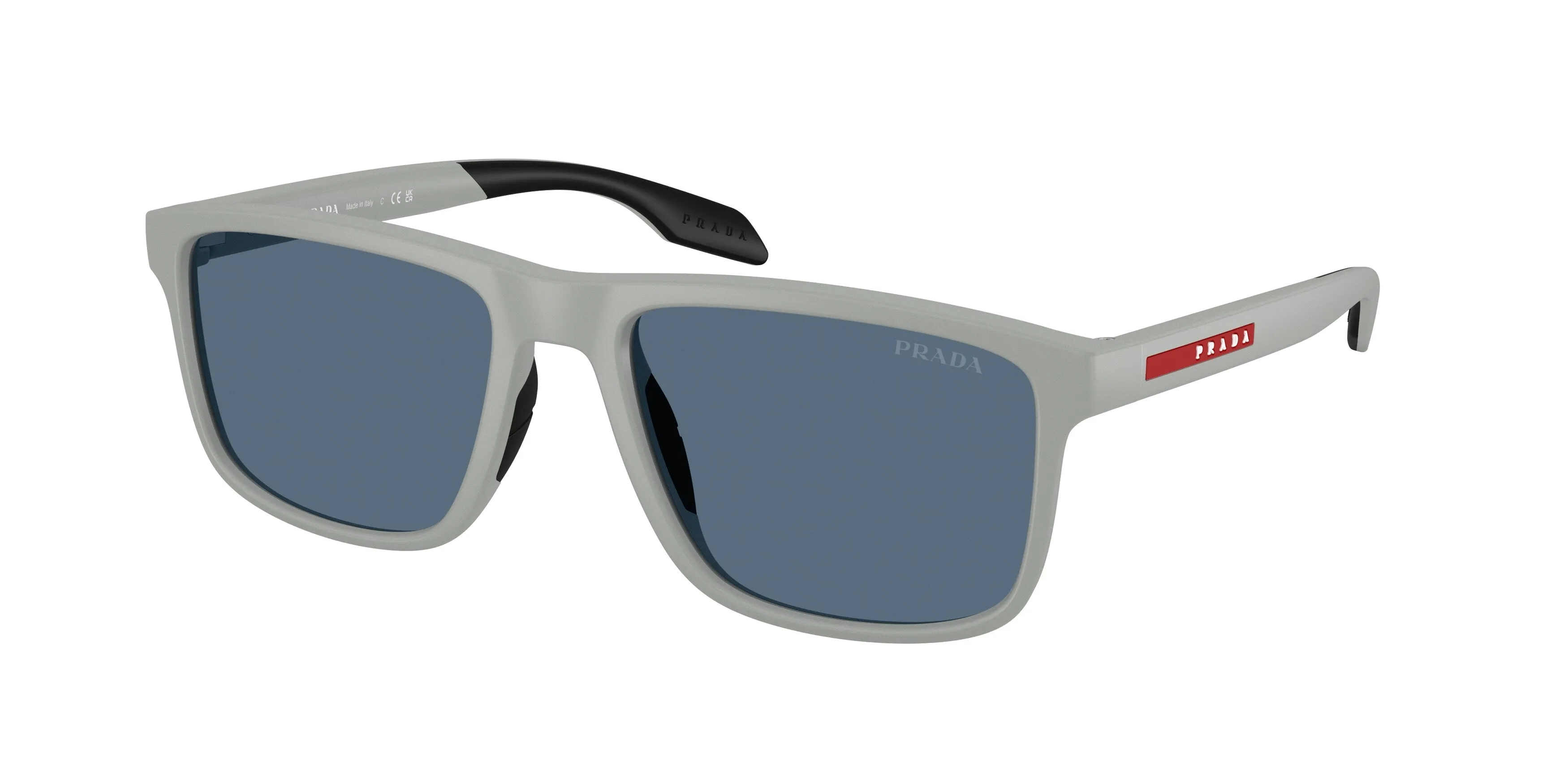Prada Linea Rossa PS C01S 27U06A Occhiali da sole Iniettato Grigio Blu Pillow Normale - immagine 1
