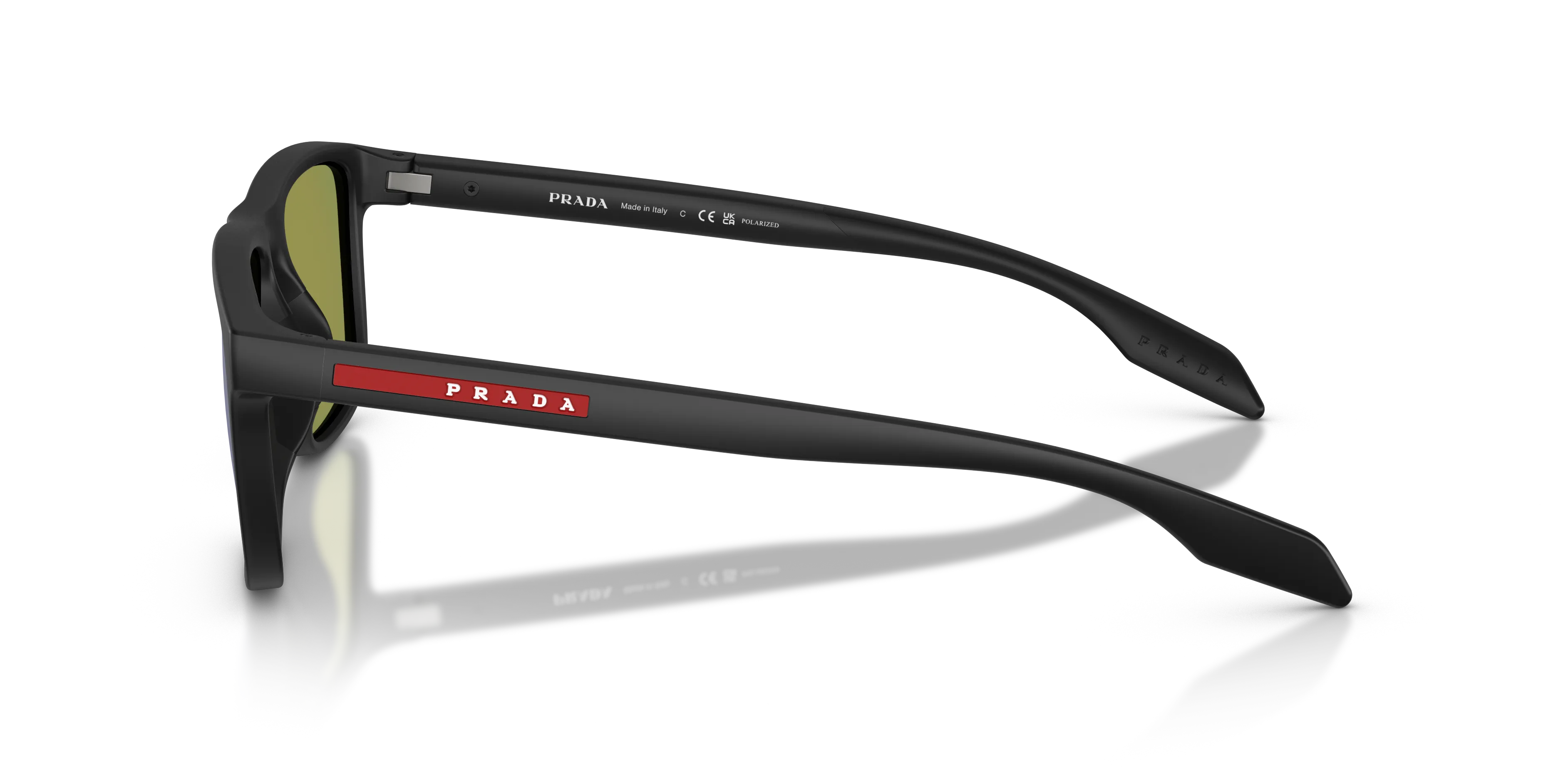 Prada Linea Rossa PS C01S 12P31G Occhiali da sole Iniettato Nero Grigio Pillow Polarizzata - immagine 4