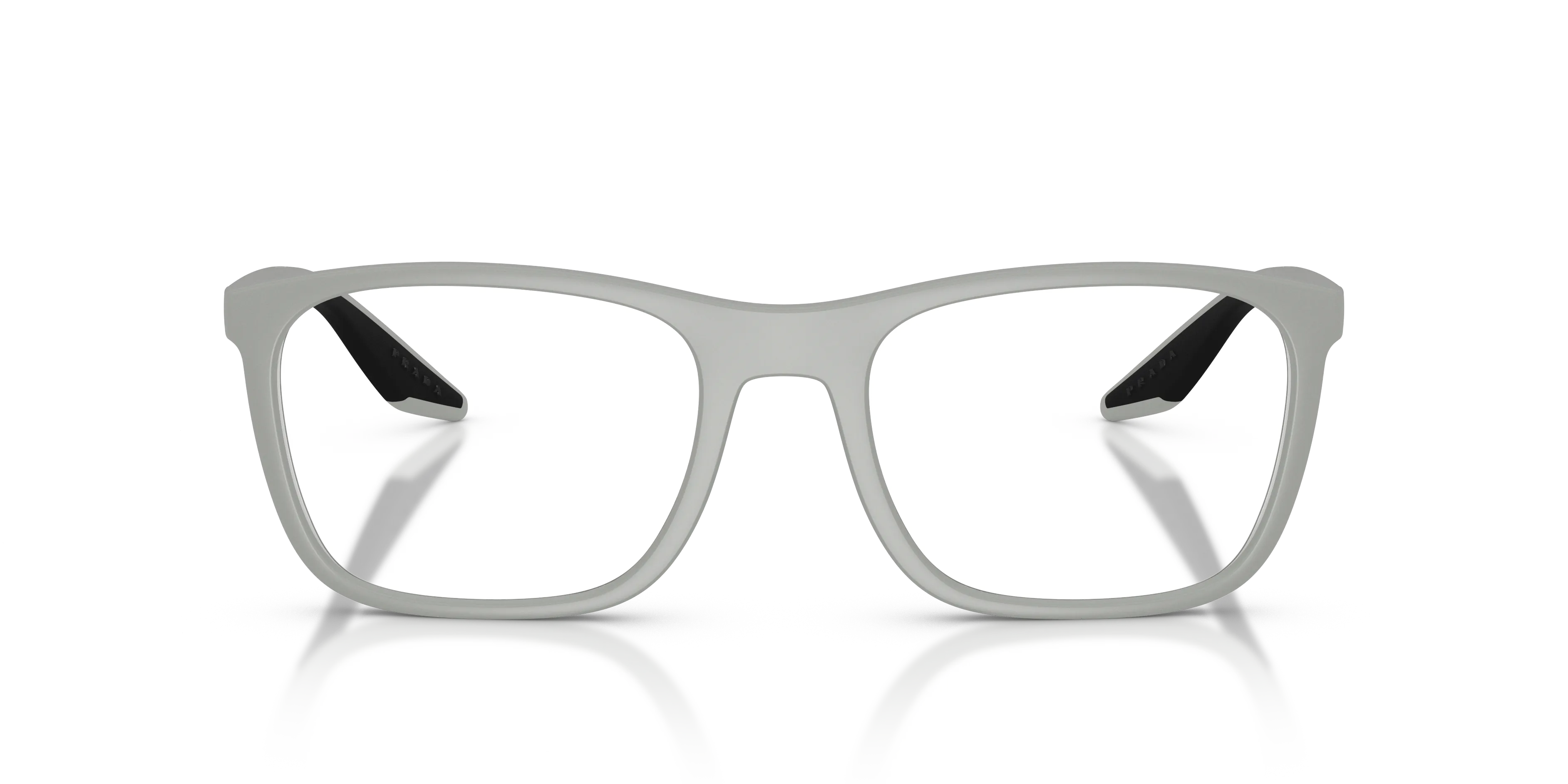 Prada Linea Rossa PS 06TV 27U1O1 Montature da vista Iniettato Grigio Trasparente Geometrica Normale - immagine 3