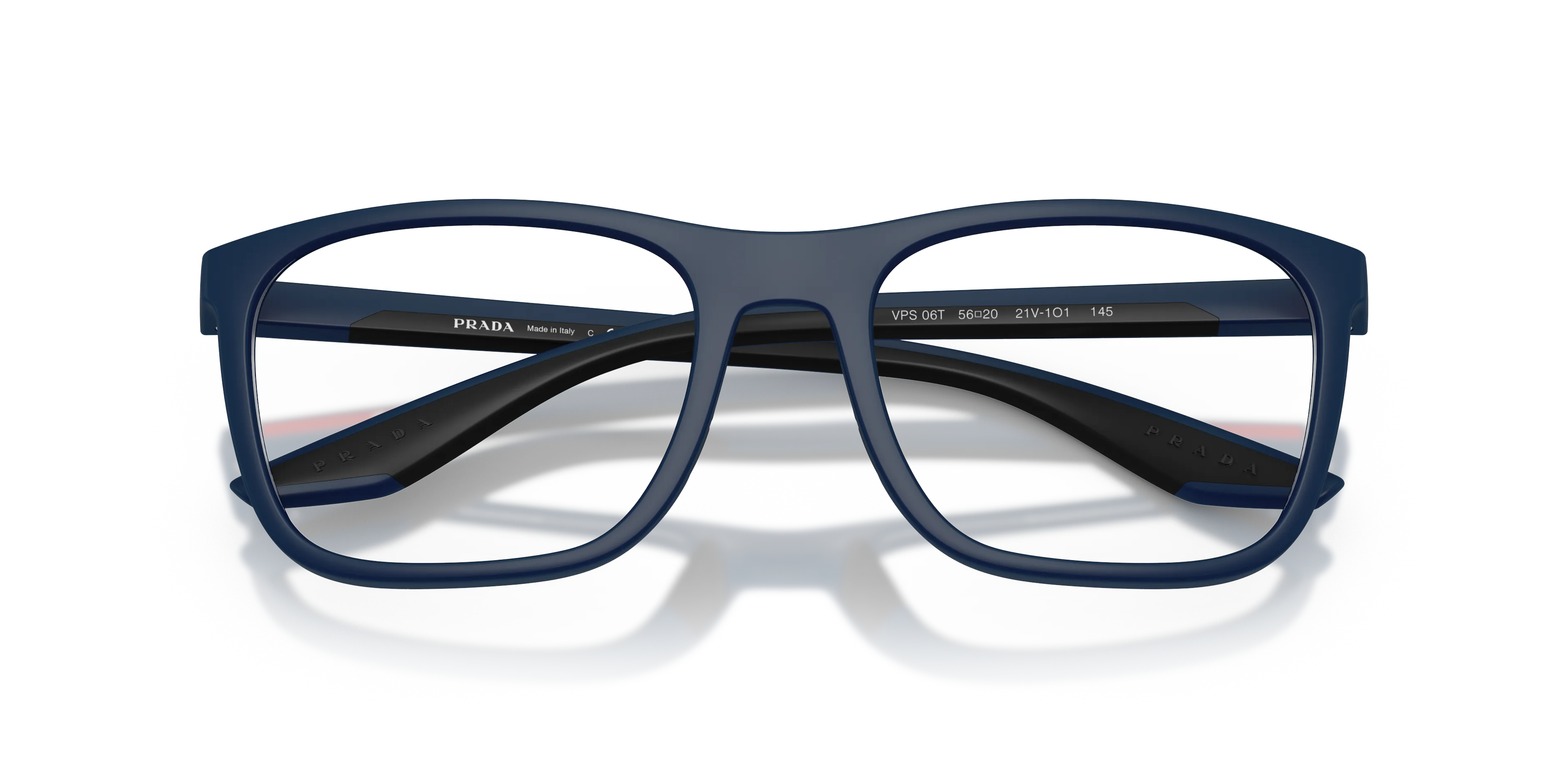 Prada Linea Rossa PS 06TV 21V1O1 Montature da vista Iniettato Blu Trasparente Geometrica Normale - immagine 2