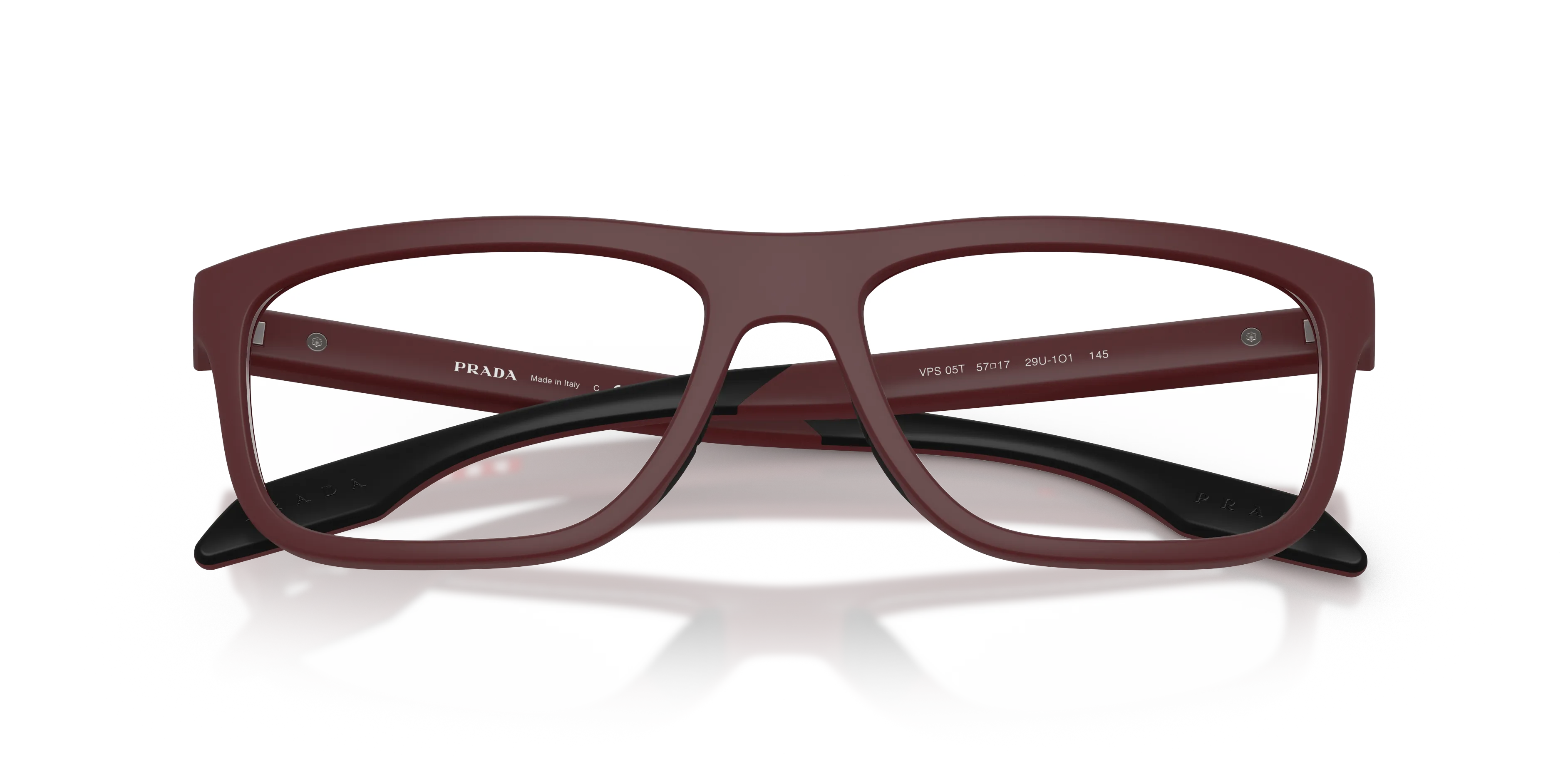 Prada Linea Rossa PS 05TV 29U1O1 Montature da vista Iniettato Marrone Trasparente Pillow Normale - immagine 2