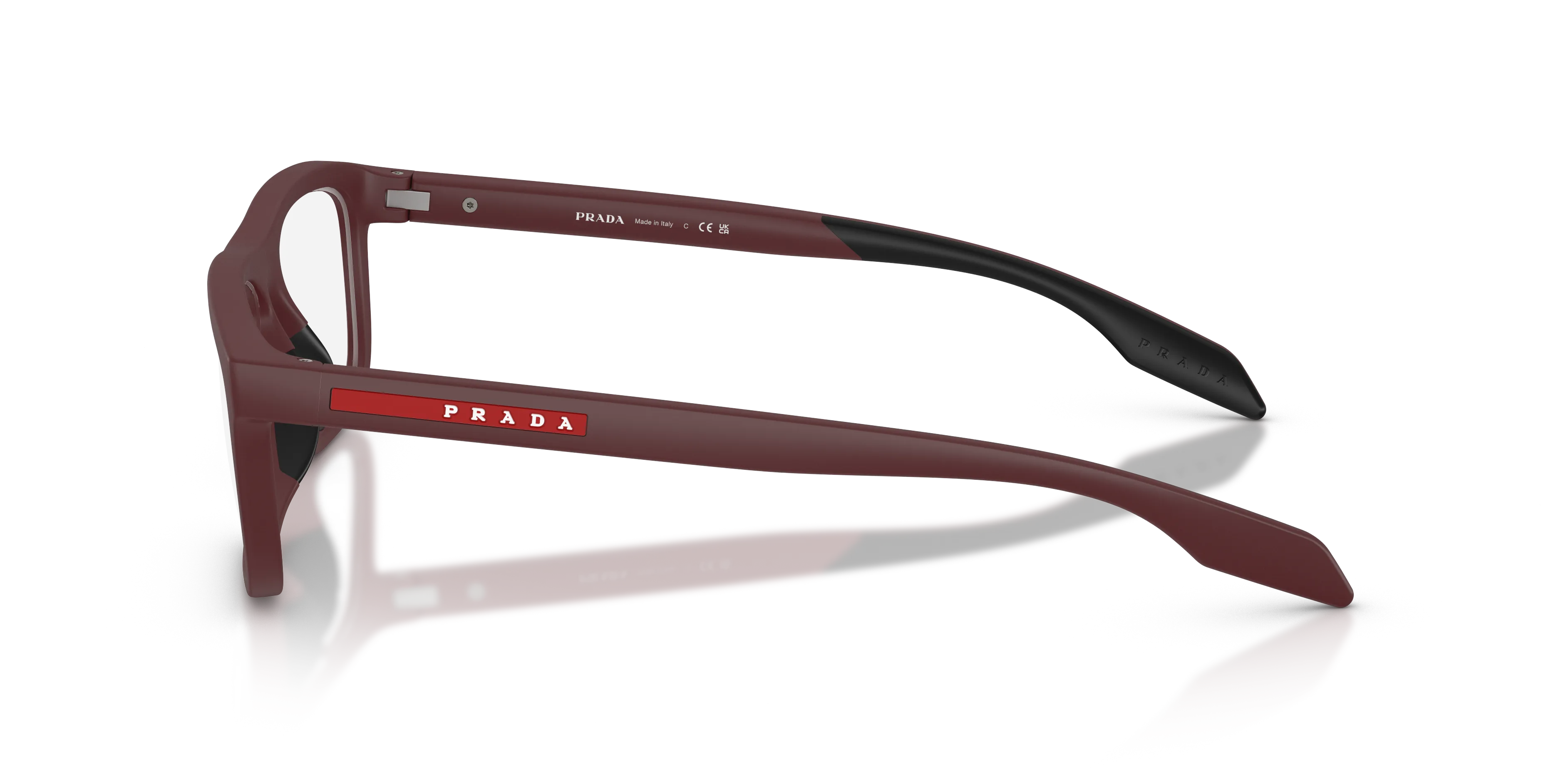 Prada Linea Rossa PS 05TV 29U1O1 Montature da vista Iniettato Marrone Trasparente Pillow Normale - immagine 4