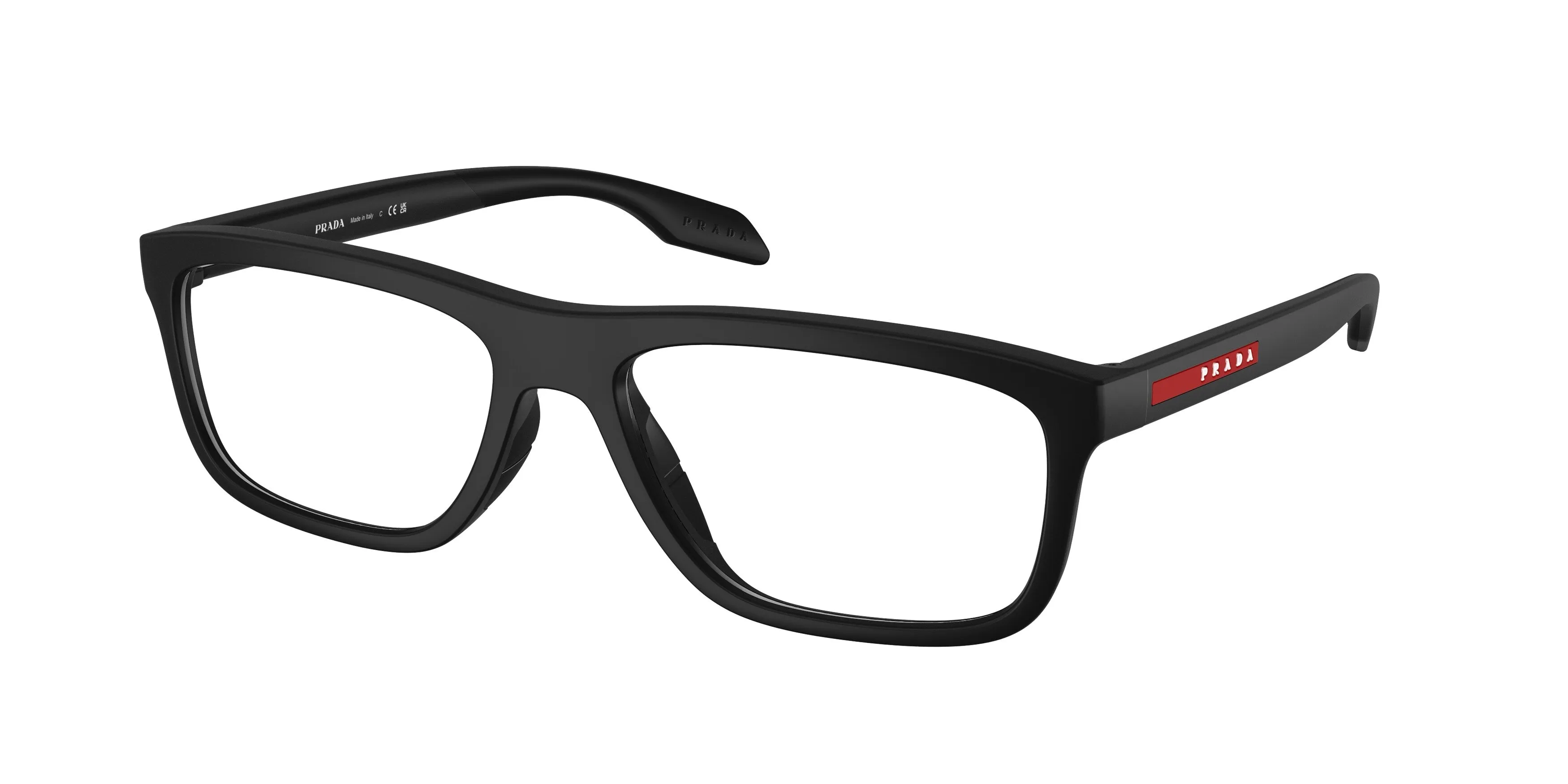 Prada Linea Rossa PS 05TV 12P1O1 Montature da vista Iniettato Nero Trasparente Pillow Normale - immagine 1