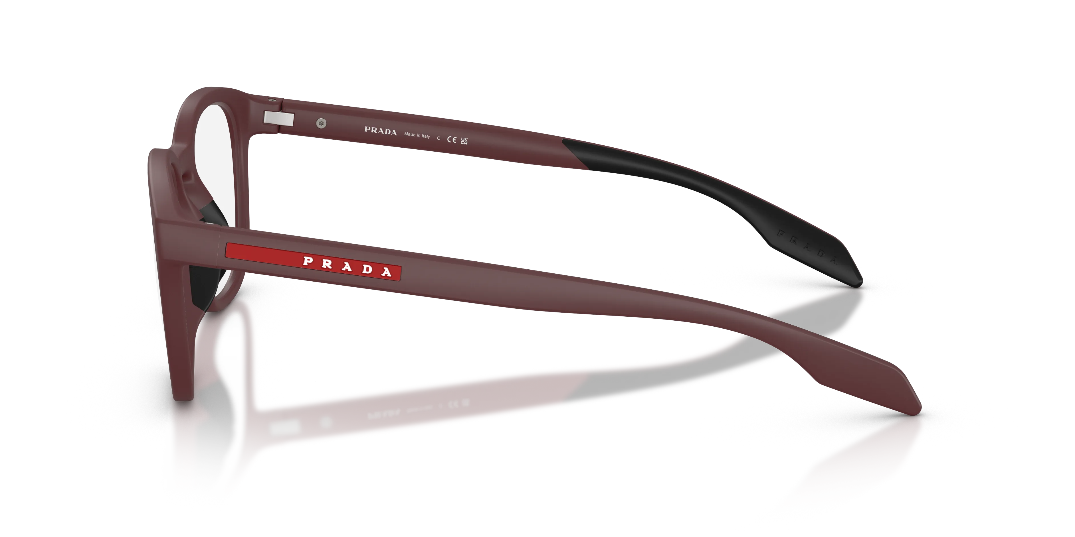 Prada Linea Rossa PS 03TV 29U1O1 Montature da vista Iniettato Marrone Trasparente Pantos Normale - immagine 4