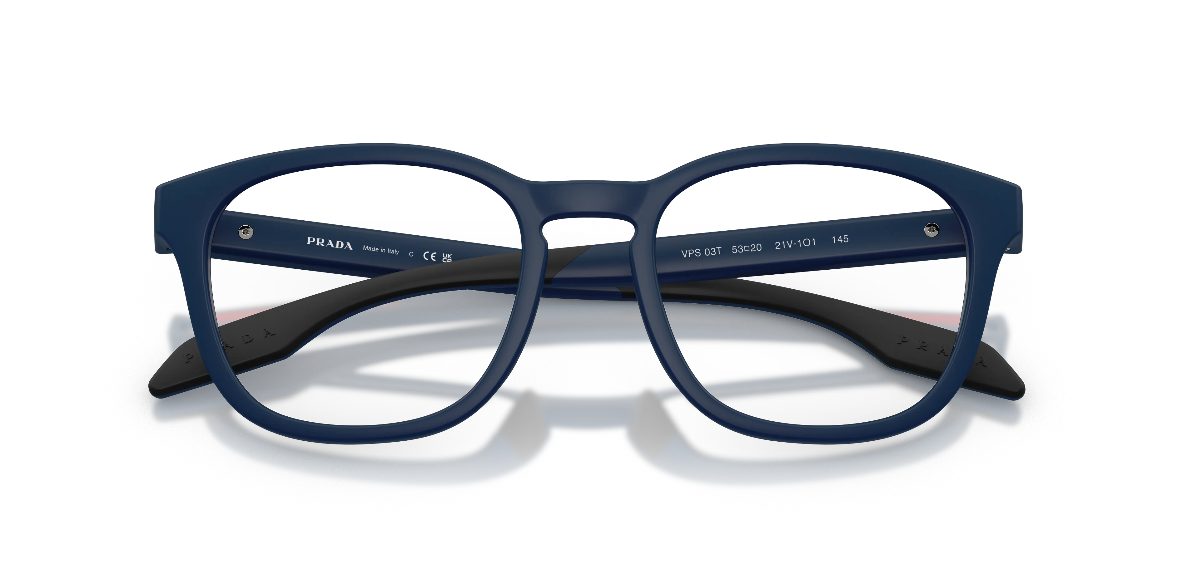 Prada Linea Rossa PS 03TV 21V1O1 Montature da vista Iniettato Blu Trasparente Pantos Normale - immagine 2