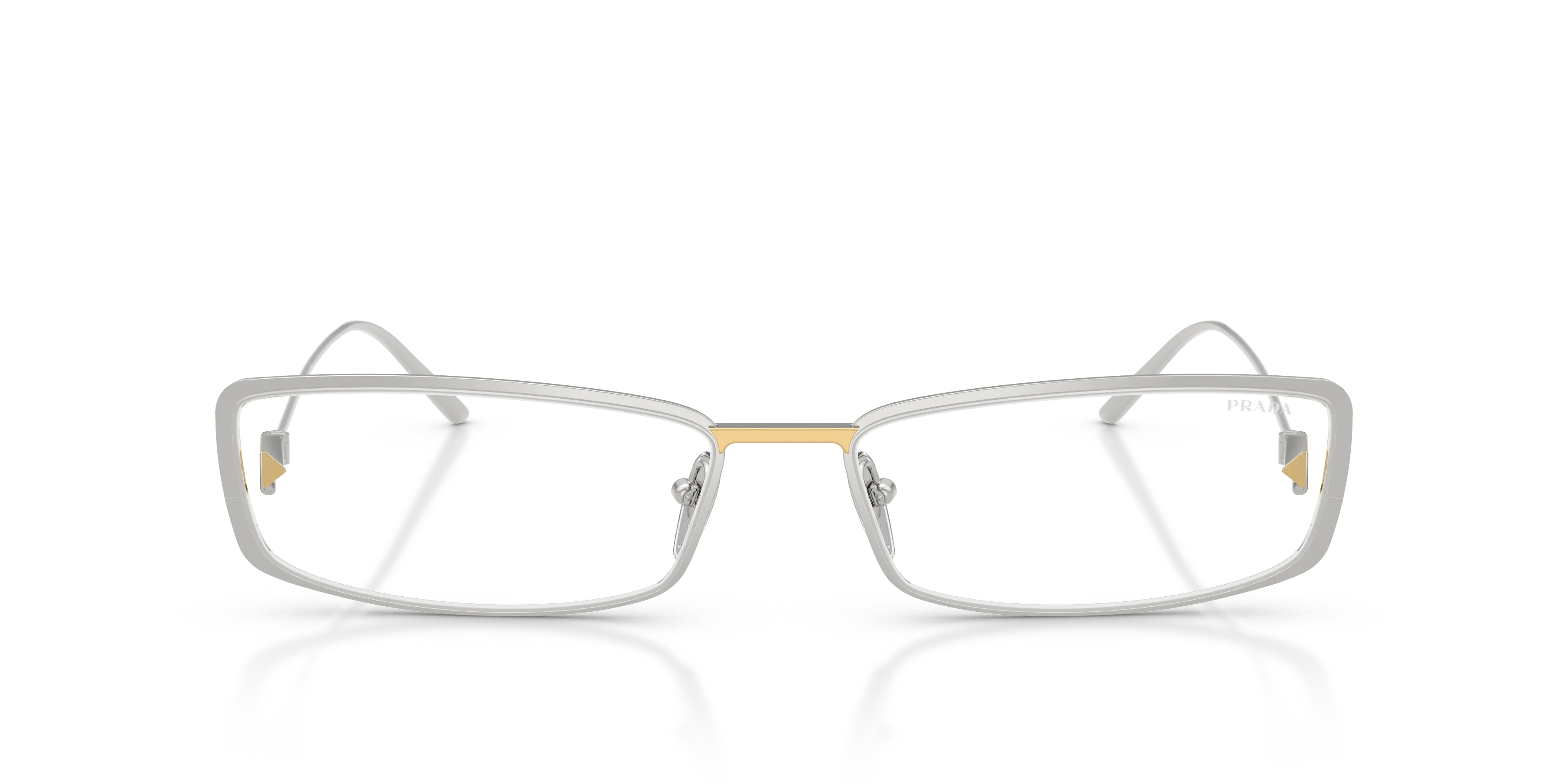 Prada PR D67S 1BC10W Montature da vista Metallo Argento Trasparente Farfalla Normale - immagine 3