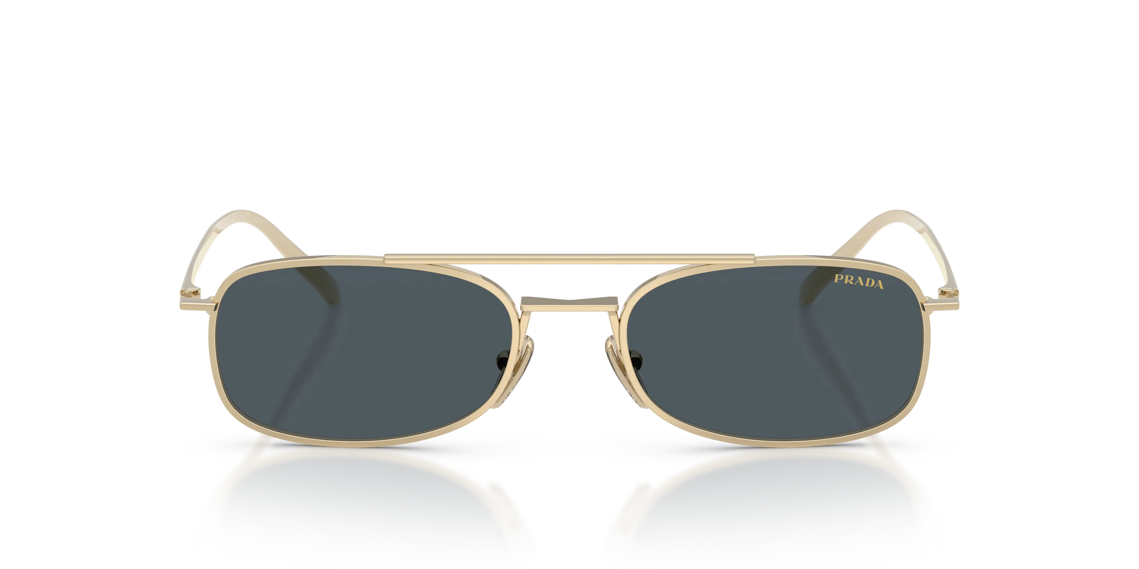 Prada PR D59S ZVN70B Occhiali da sole Metallo Oro Grigio Pillow Normale - immagine 3