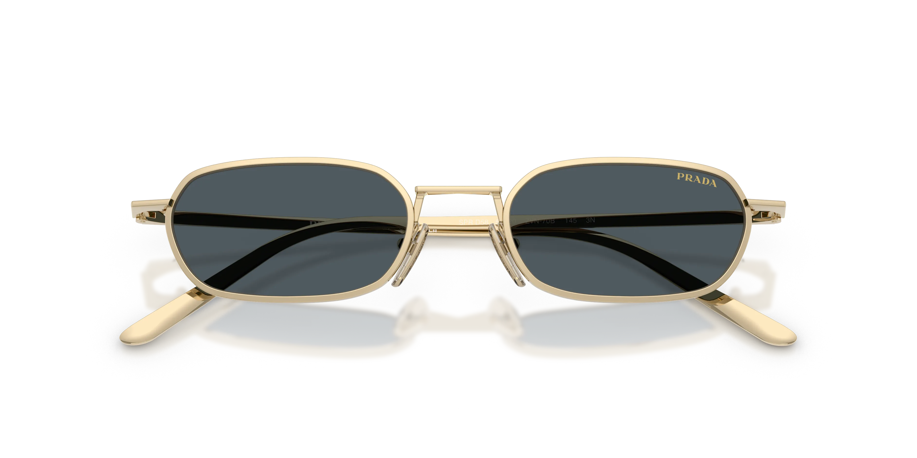 Prada PR D58S ZVN70B Occhiali da sole Metallo Oro Grigio Rotonda Normale - immagine 2