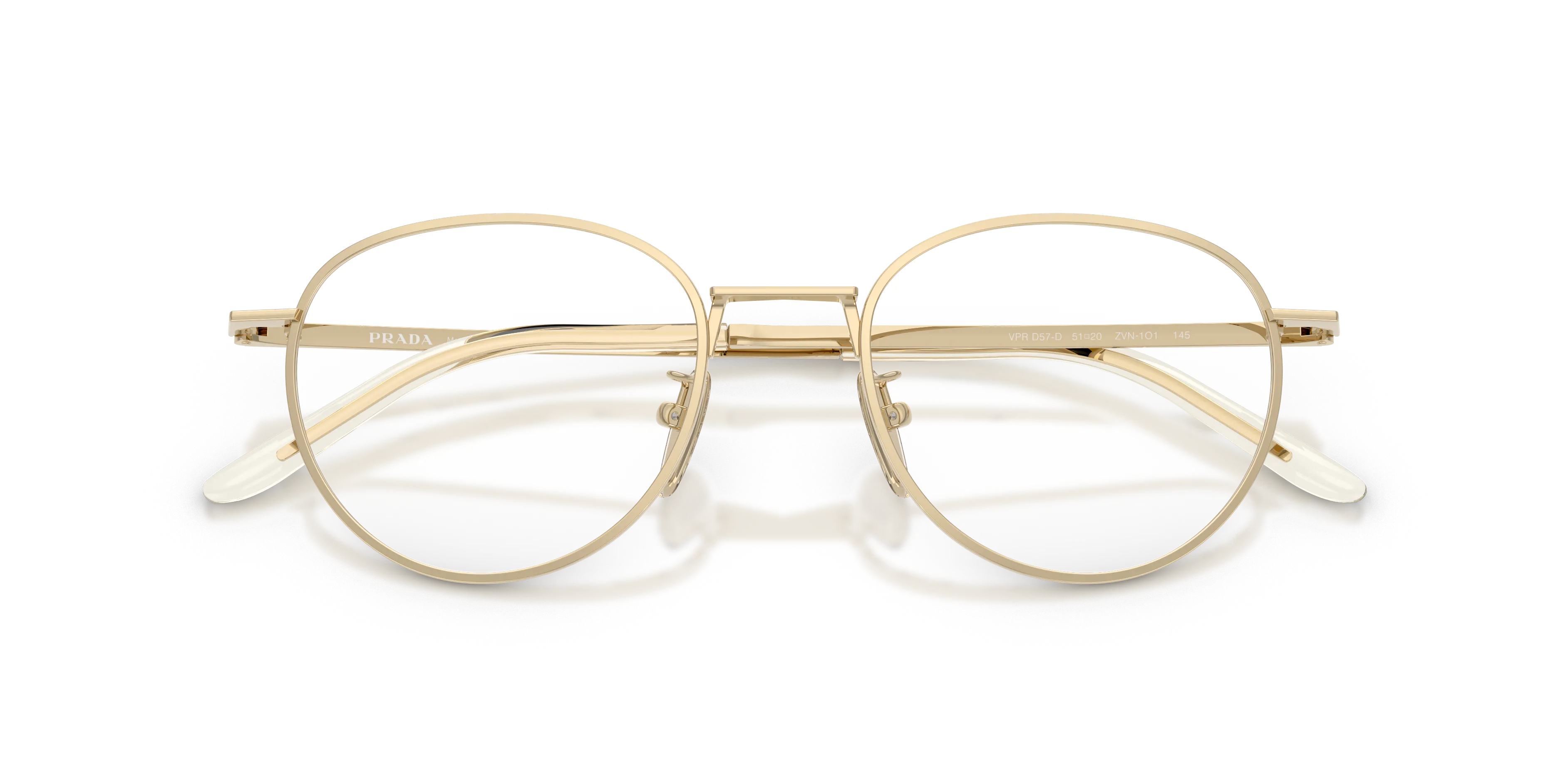Prada PR D57VD ZVN1O1 Montature da vista Metallo Oro Trasparente Pantos Normale - immagine 2