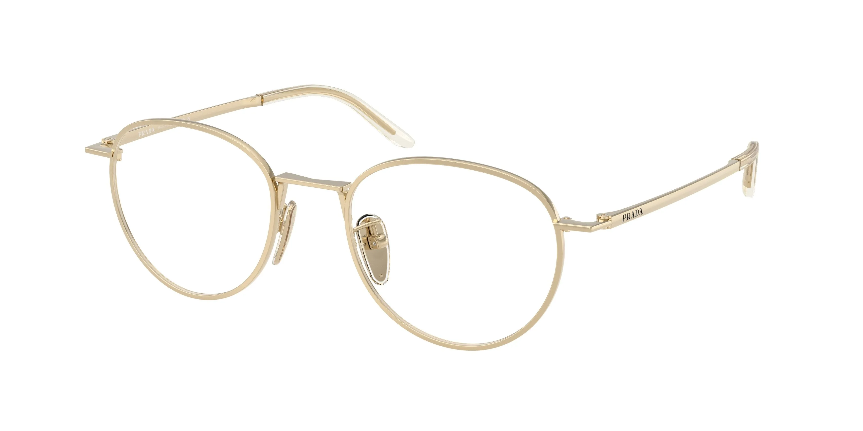 Prada PR D57VD ZVN1O1 Montature da vista Metallo Oro Trasparente Pantos Normale - immagine 1
