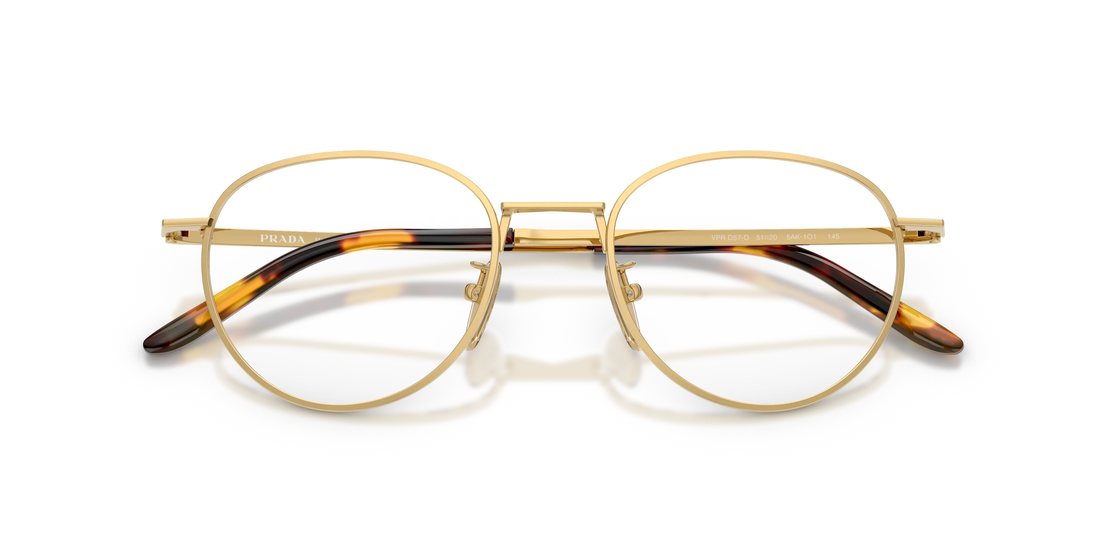 Prada PR D57VD 5AK1O1 Montature da vista Metallo Oro Trasparente Pantos Normale - immagine 2