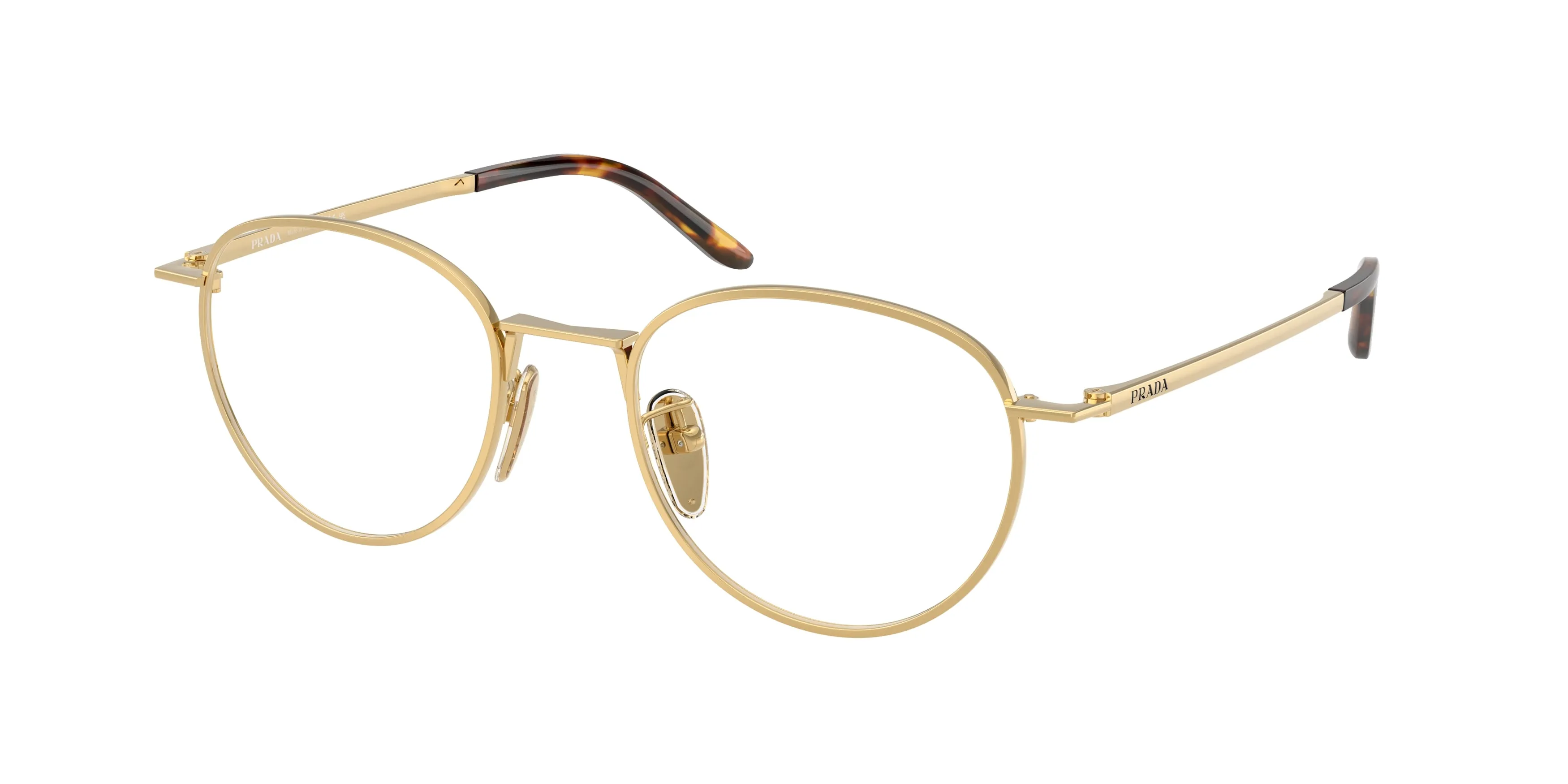 Prada PR D57VD 5AK1O1 Montature da vista Metallo Oro Trasparente Pantos Normale - immagine 1