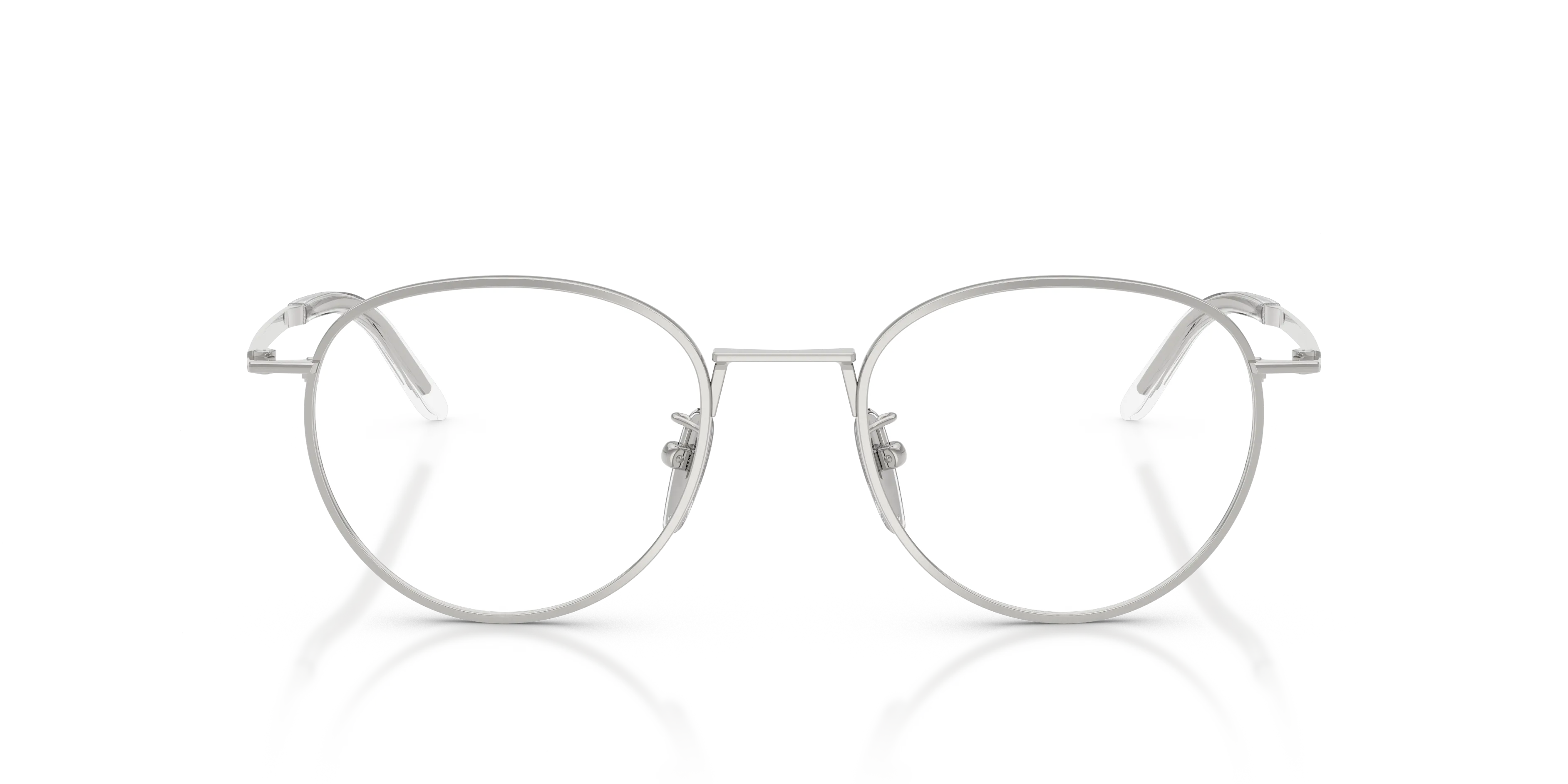 Prada PR D57VD 1BC1O1 Montature da vista Metallo Argento Trasparente Pantos Normale - immagine 3
