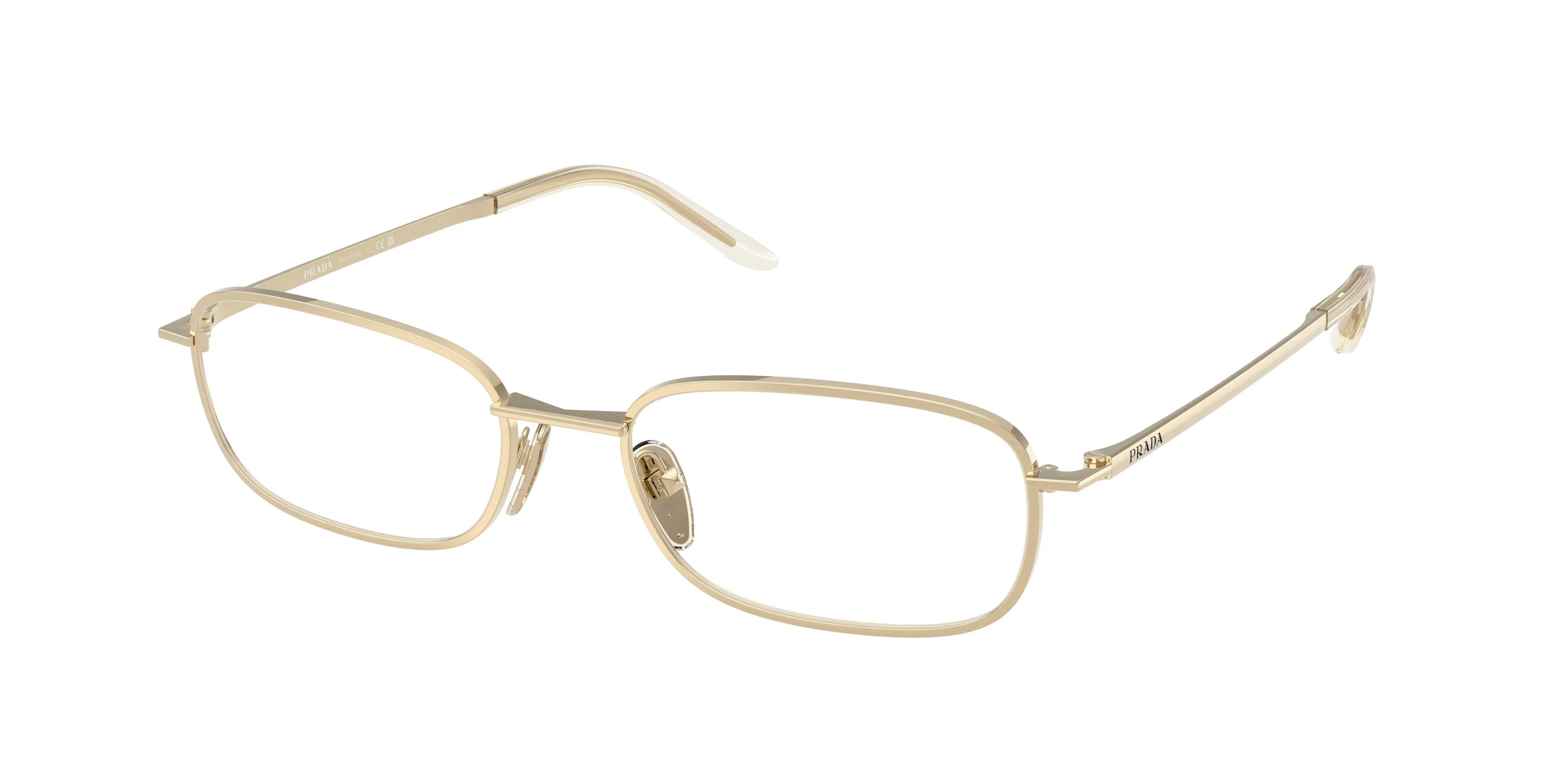 Prada PR D56V ZVN1O1 Montature da vista Metallo Oro Trasparente Pillow Normale - immagine 1