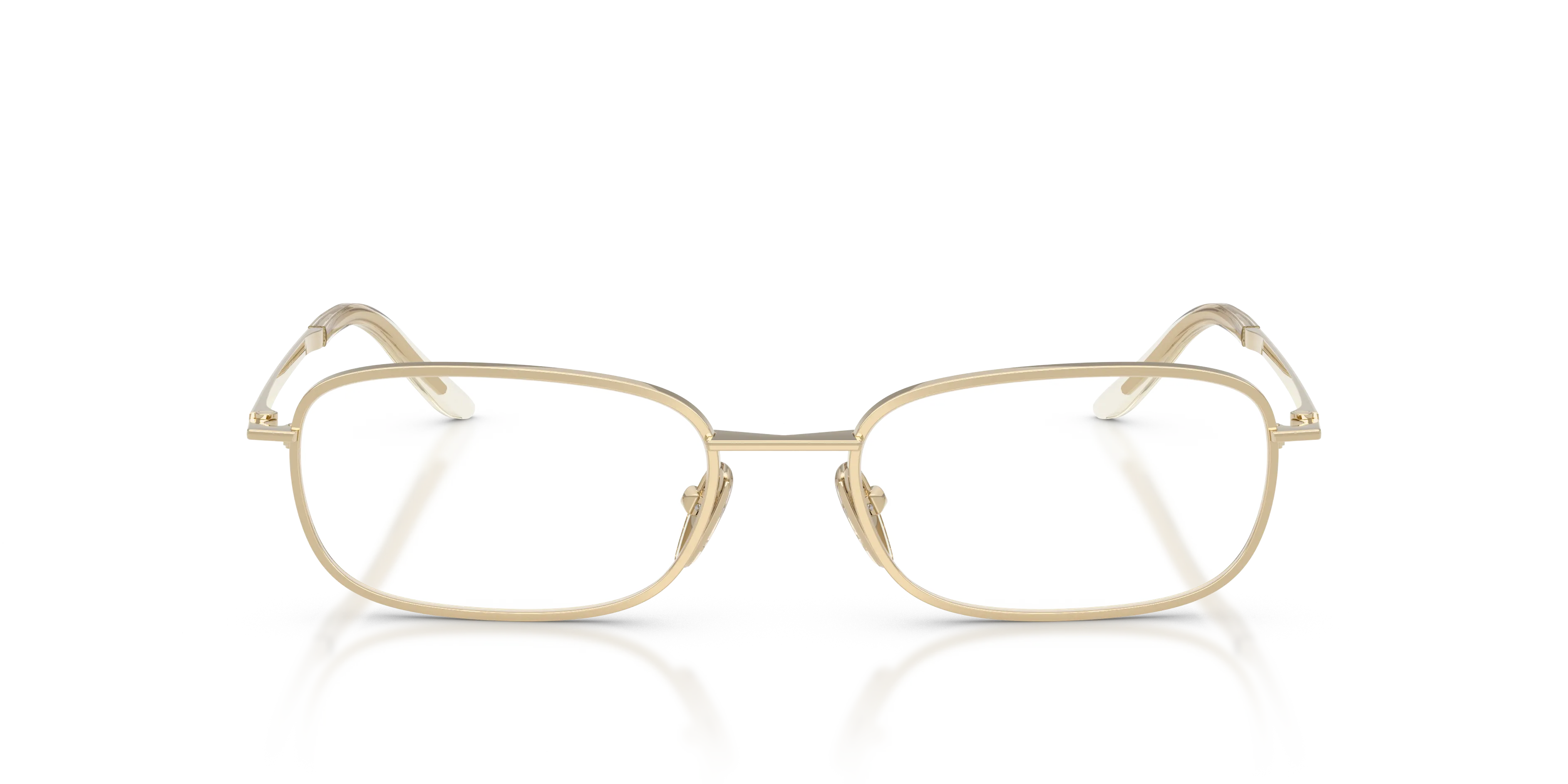 Prada PR D56V ZVN1O1 Montature da vista Metallo Oro Trasparente Pillow Normale - immagine 3