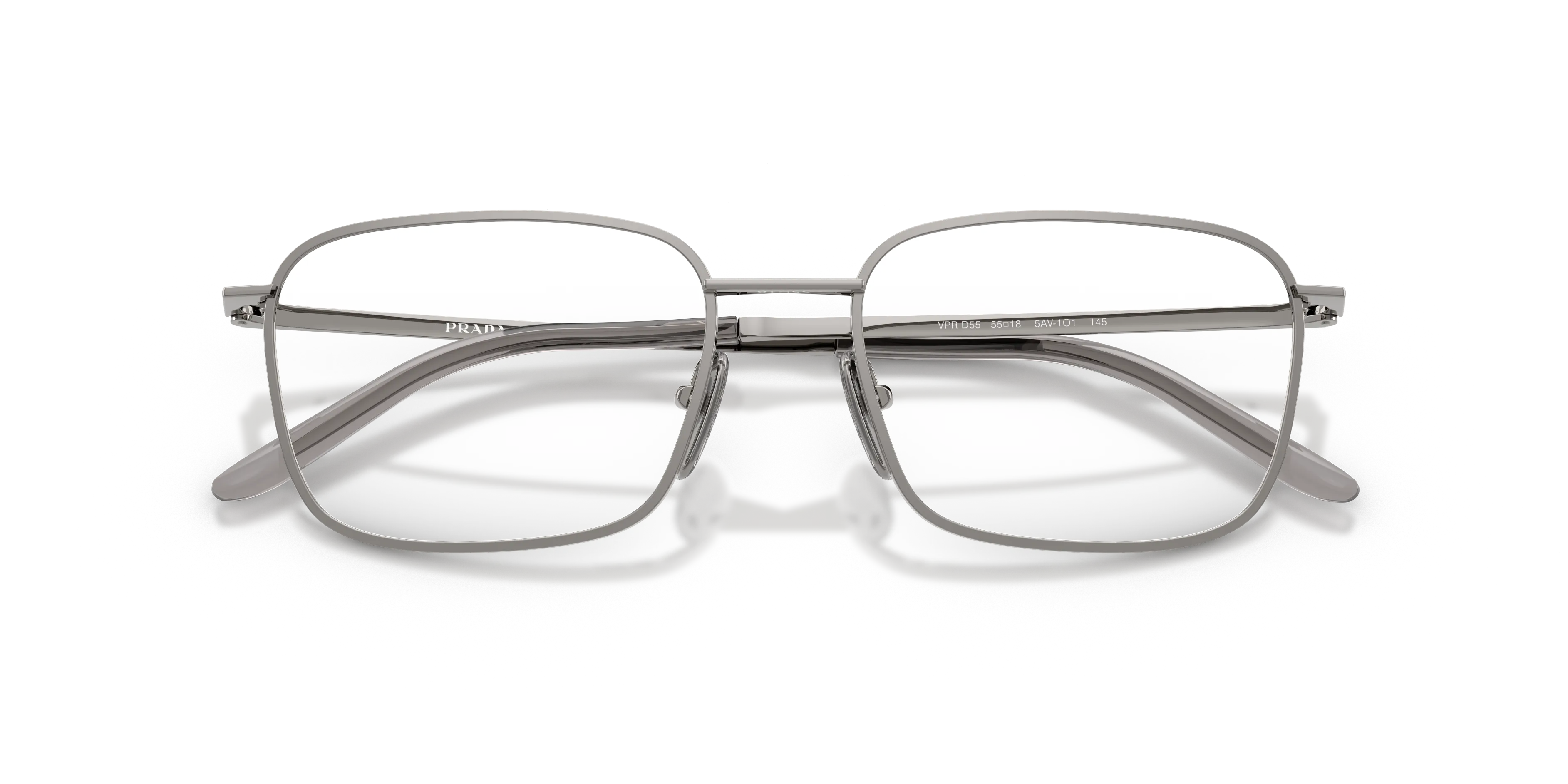 Prada PR D55V 5AV1O1 Montature da vista Metallo Grigio Trasparente Squadrata Normale - immagine 2