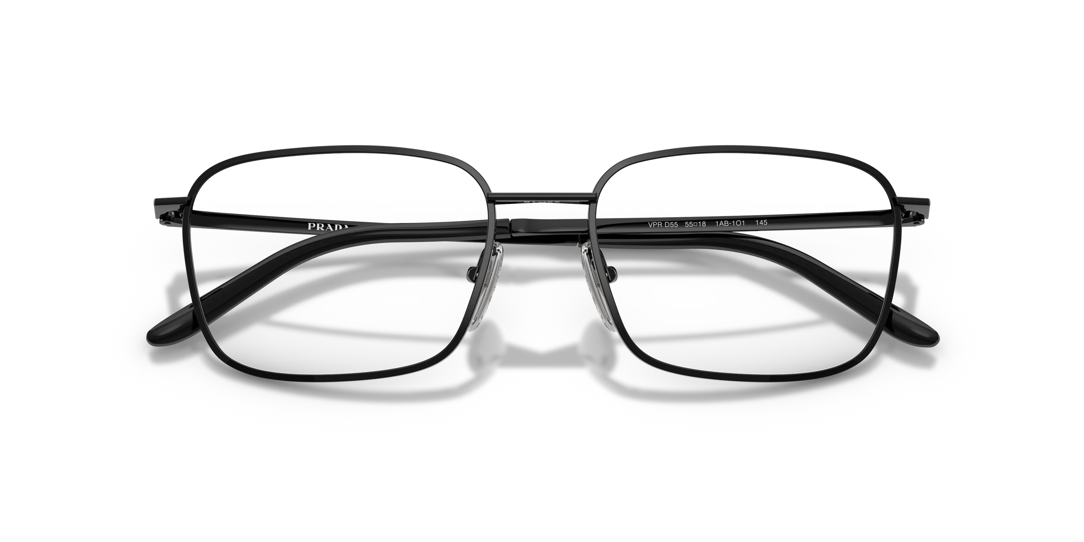 Prada PR D55V 1AB1O1 Montature da vista Metallo Nero Trasparente Squadrata Normale - immagine 2