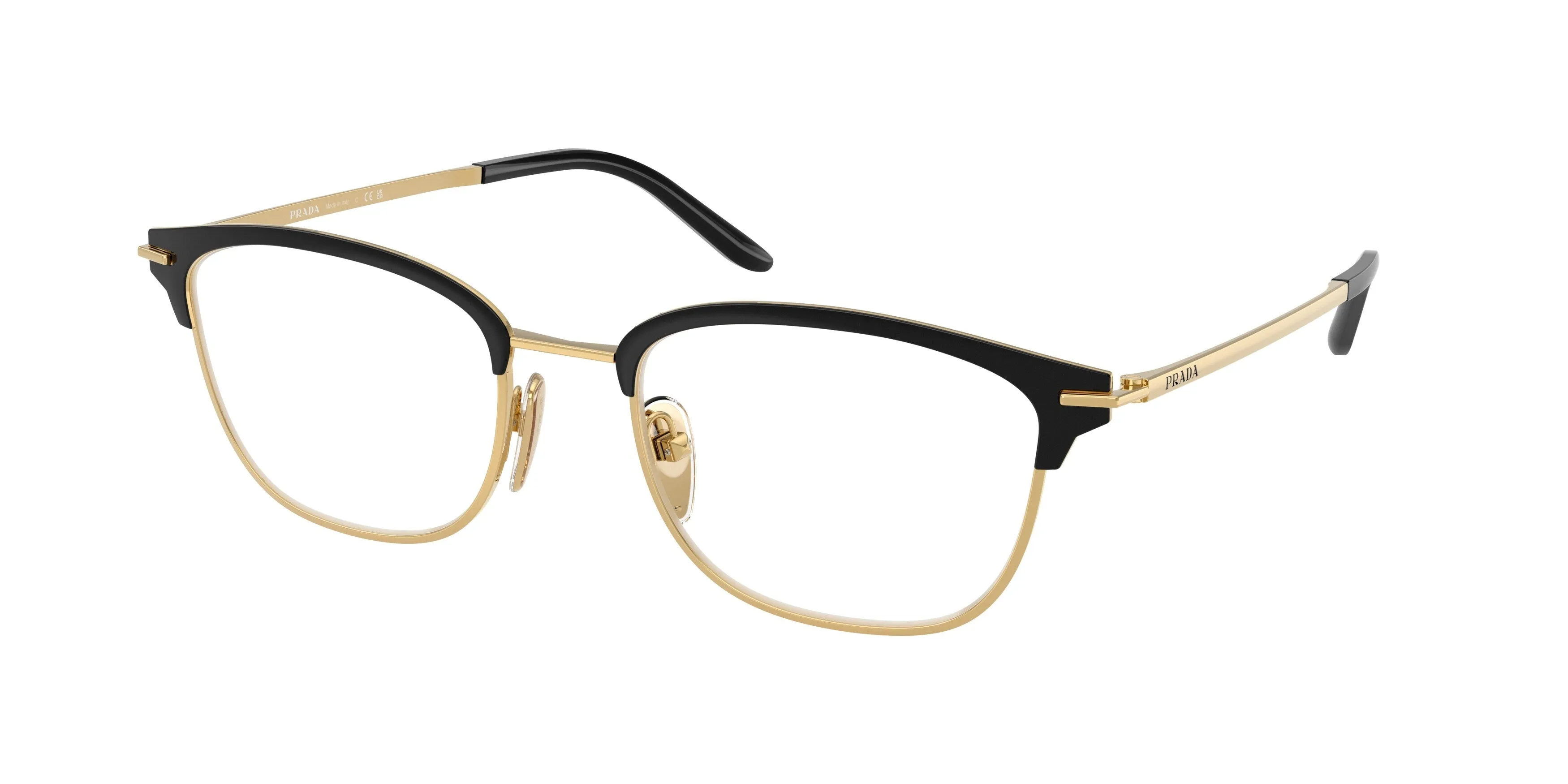 Prada PR D54V KUI1O1 Montature da vista Metallo Nero Trasparente Squadrata Normale - immagine 1