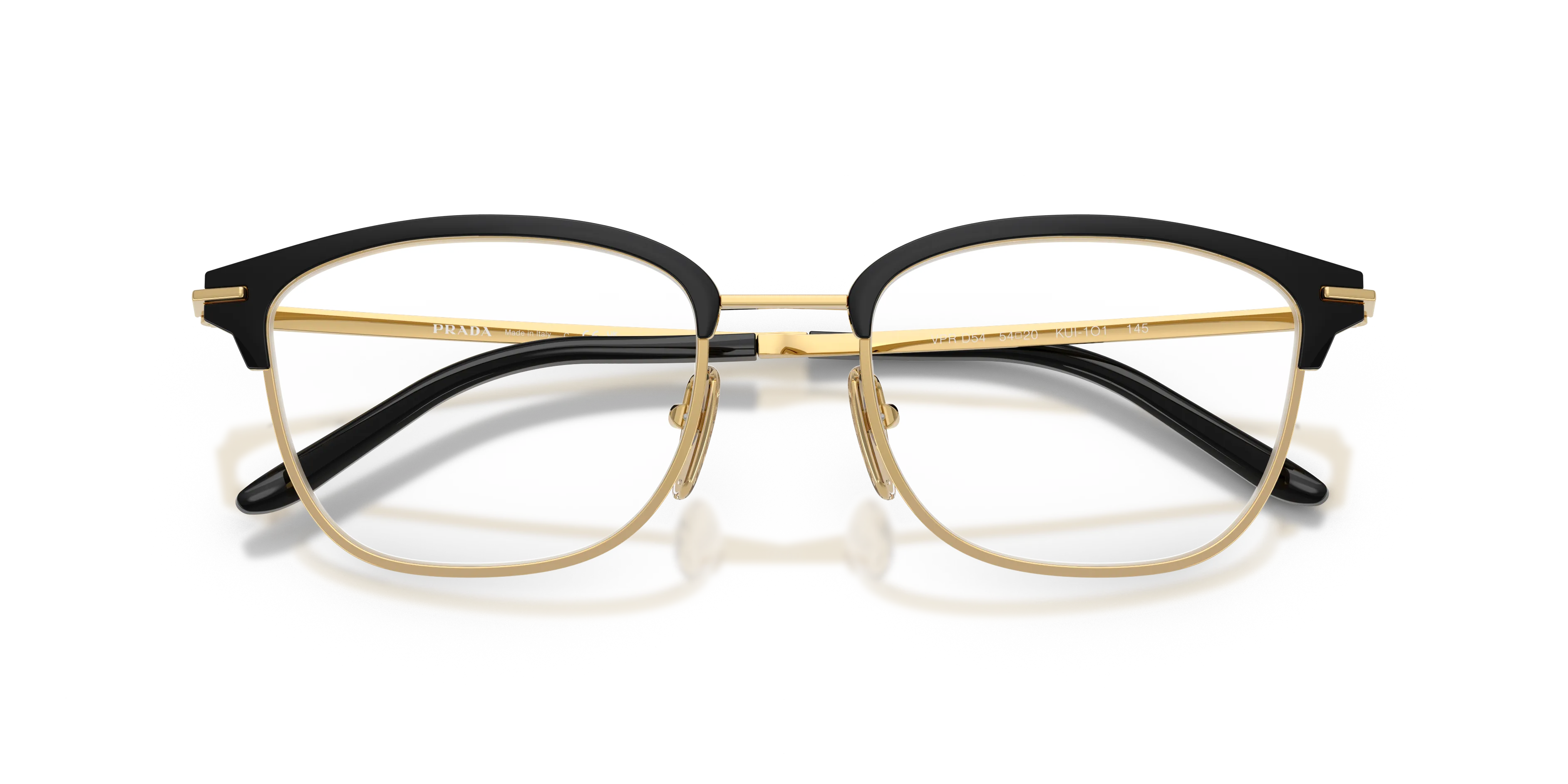 Prada PR D54V KUI1O1 Montature da vista Metallo Nero Trasparente Squadrata Normale - immagine 2