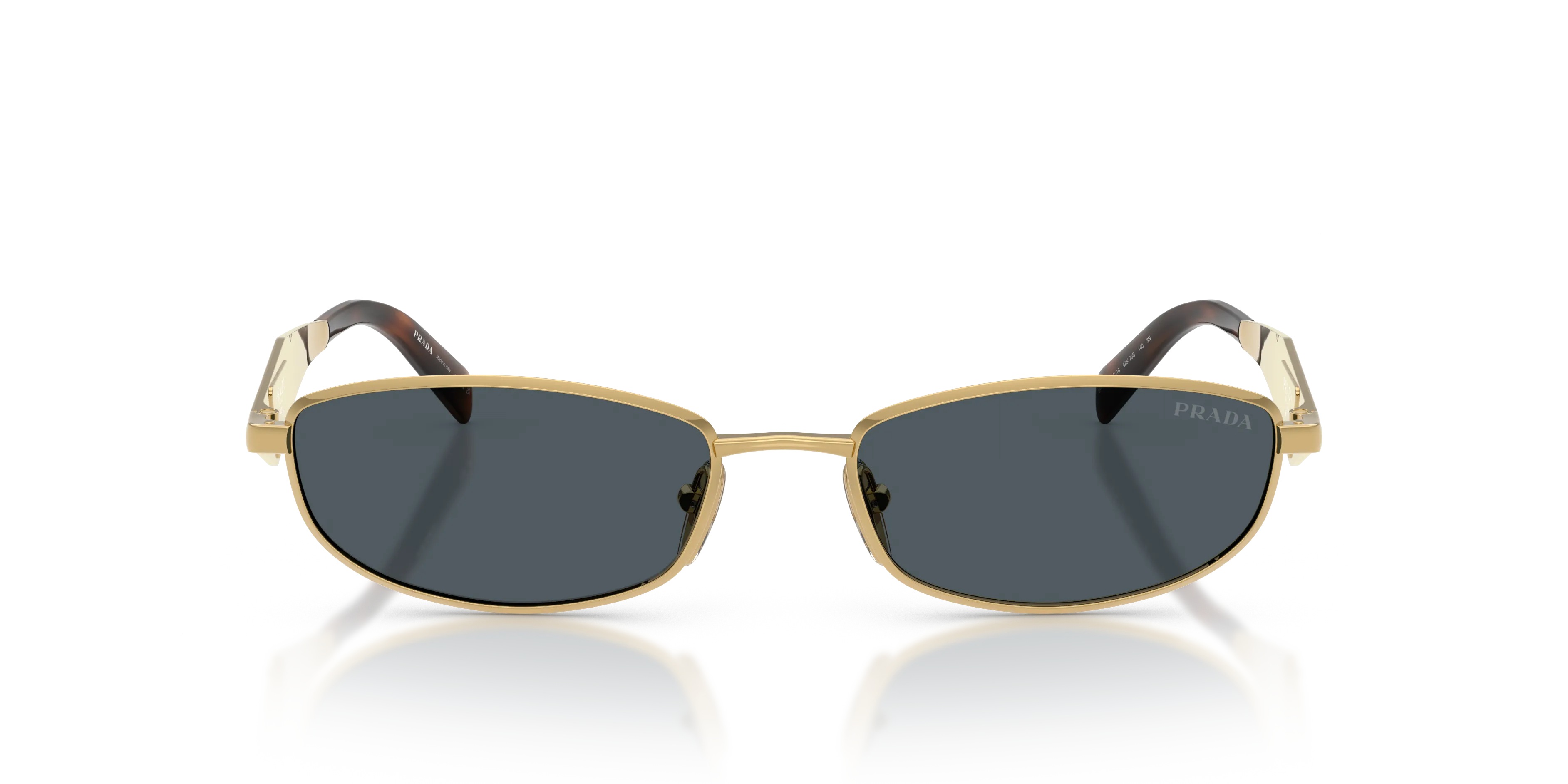 Prada PR D51S 5AK70B Occhiali da sole Metallo Oro Grigio Rotonda Normale - immagine 3