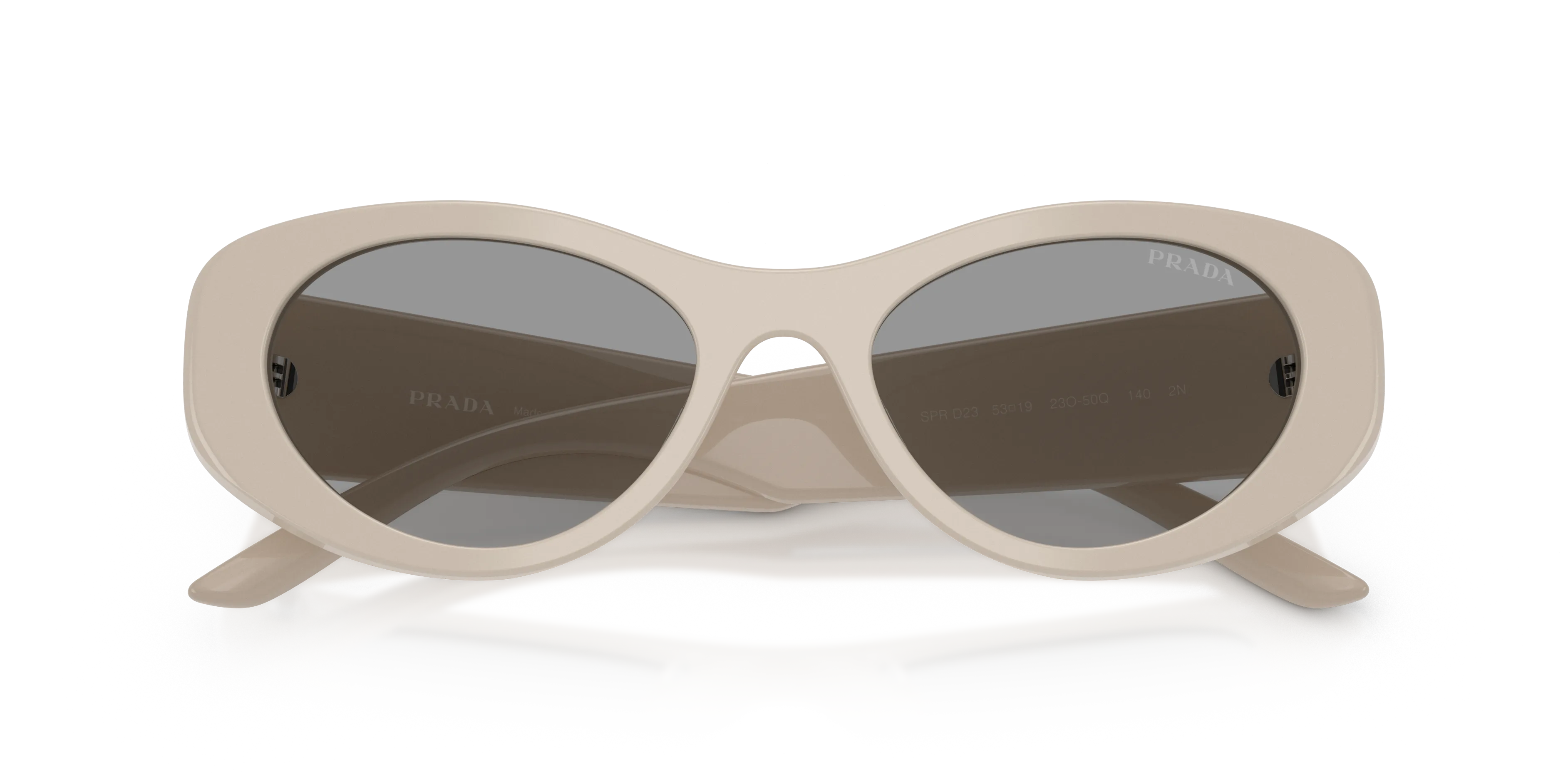 Prada PR D23SU 23O50Q Occhiali da sole Acetato Grigio Grigio Rotonda Normale - immagine 2
