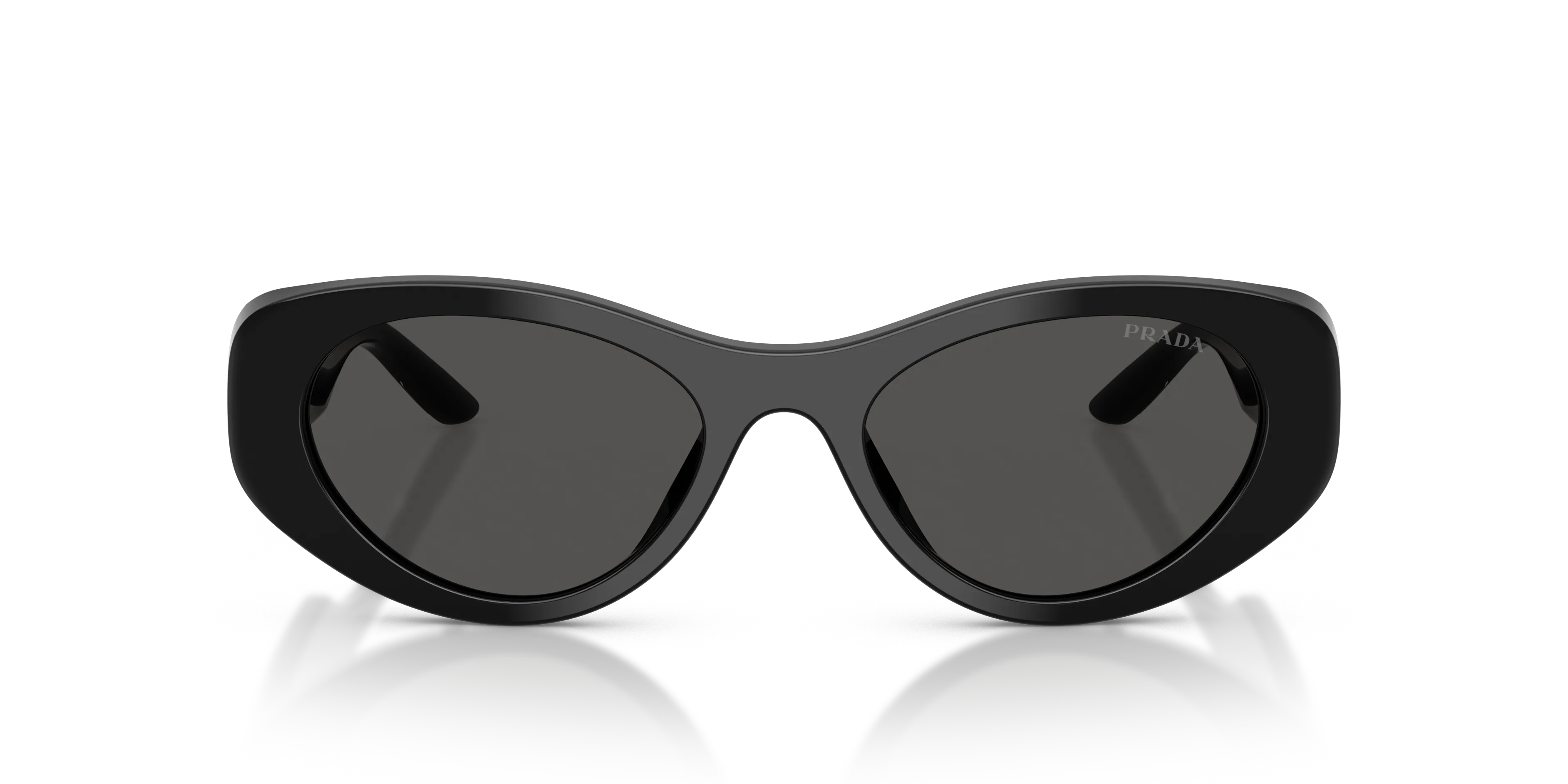 Prada PR D23SU 16K08Z Occhiali da sole Acetato Nero Grigio Rotonda Normale - immagine 3