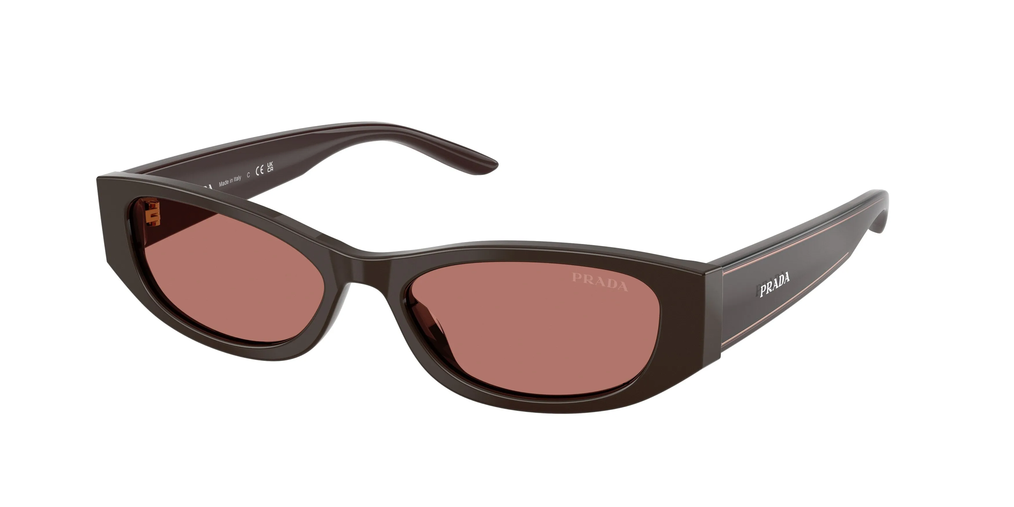 Prada PR D22S 27I80W Occhiali da sole Acetato Marrone Bordeaux Squadrata Normale - immagine 1