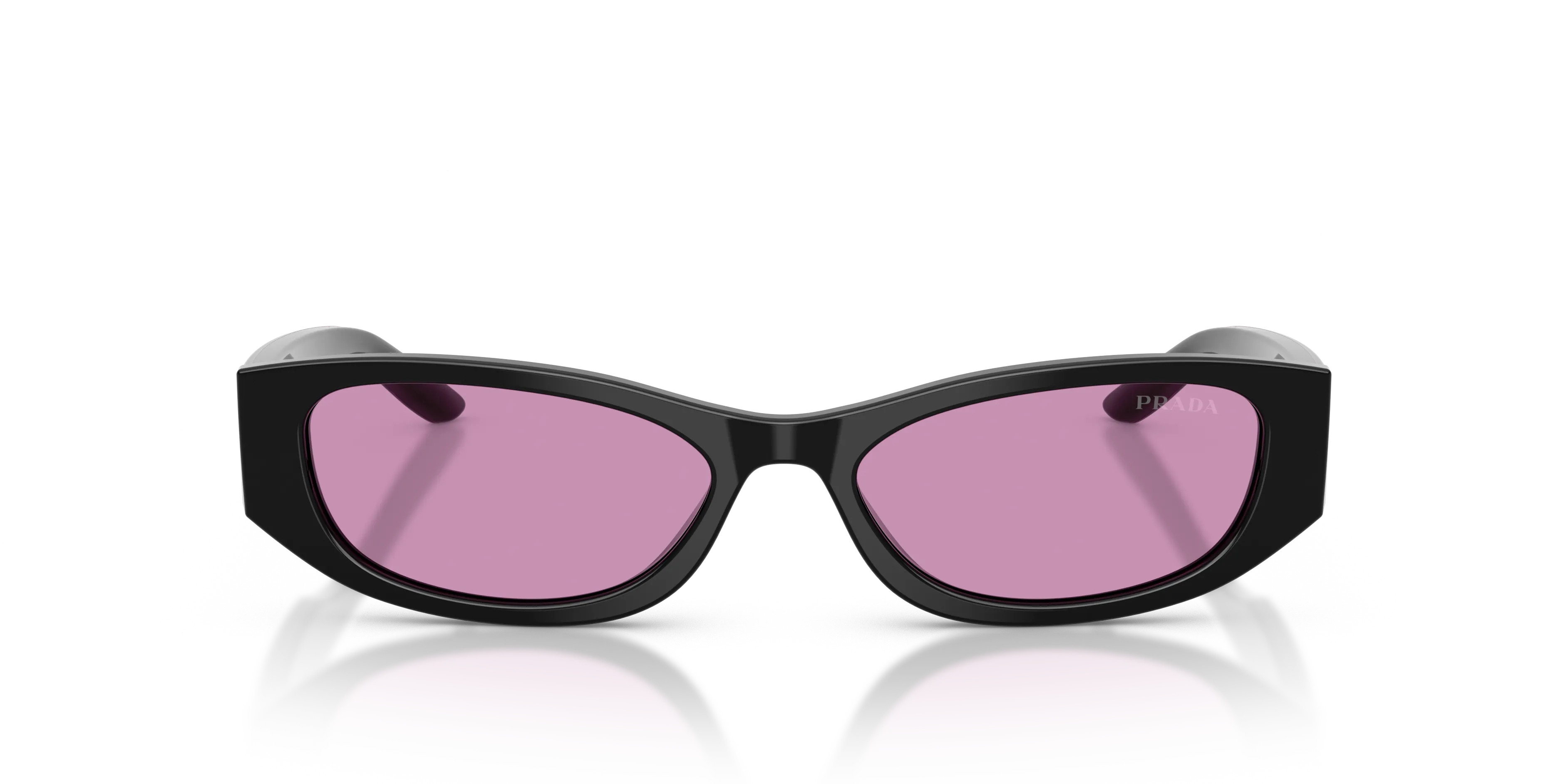 Prada PR D22S 16K30G Occhiali da sole Acetato Nero Viola Squadrata Normale - immagine 3