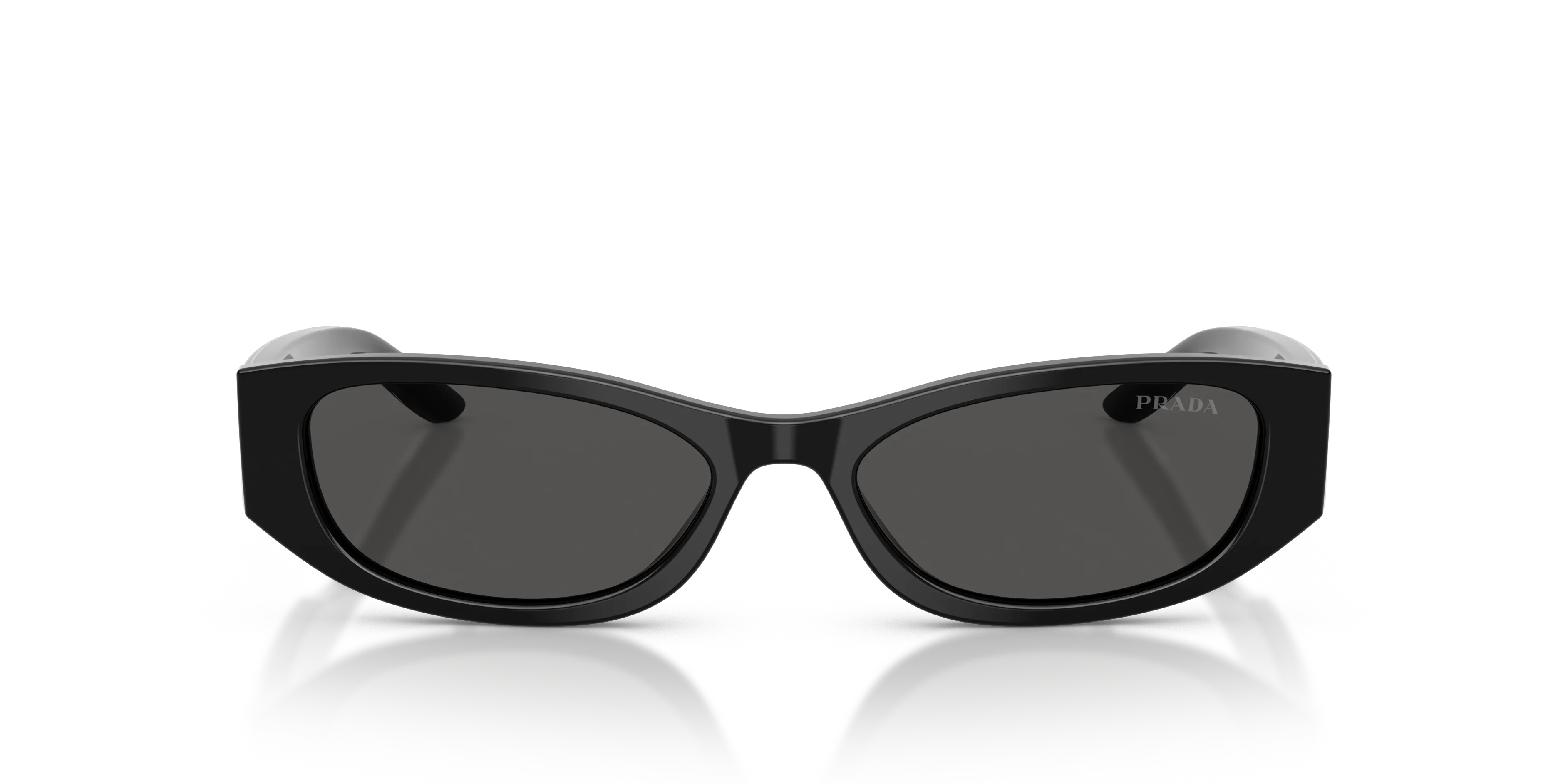 Prada PR D22S 16K08Z Occhiali da sole Acetato Nero Grigio Squadrata Normale - immagine 3