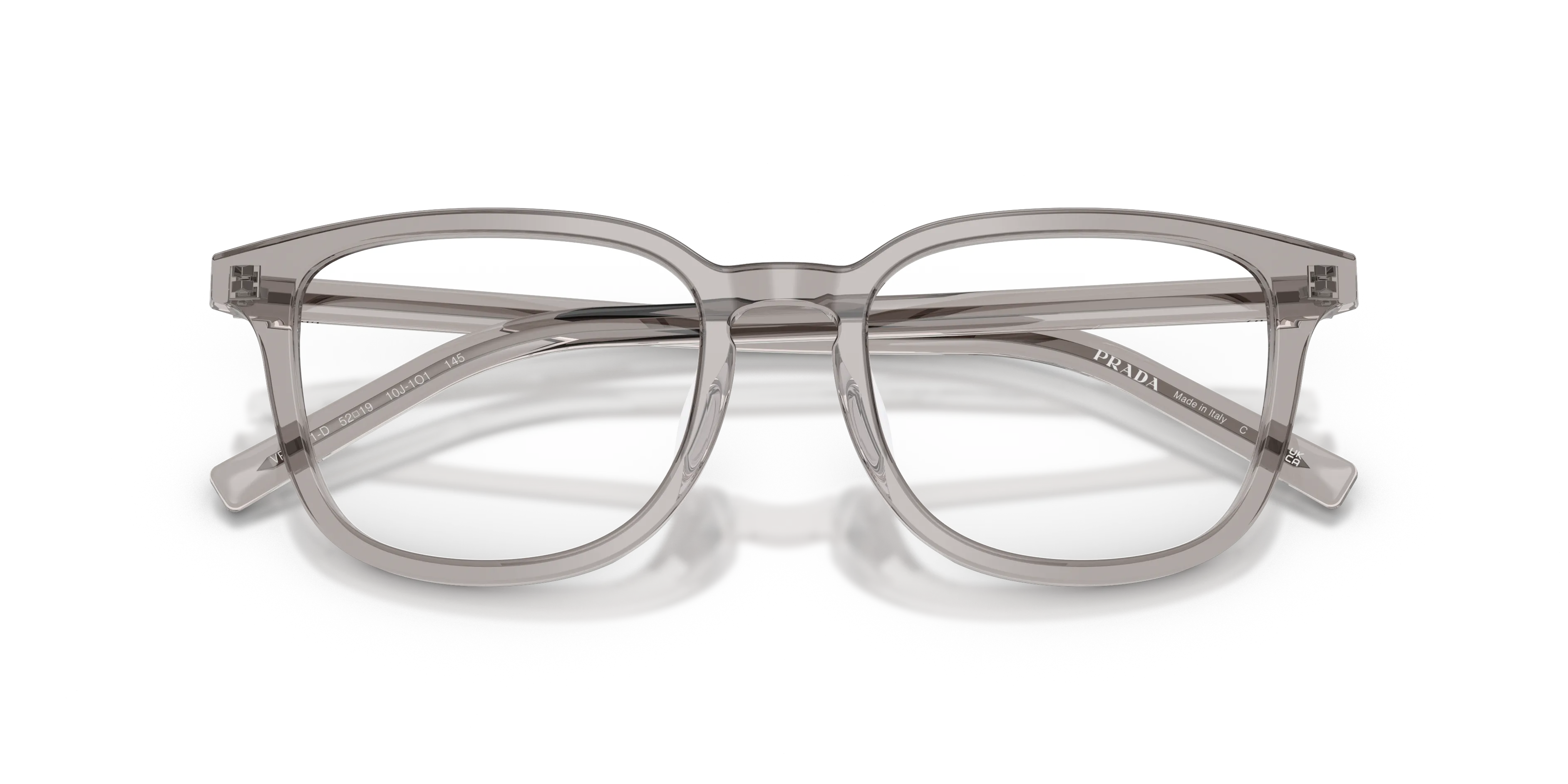 Prada PR D21VD 10J1O1 Montature da vista Acetato Grigio Trasparente Pillow Normale - immagine 2