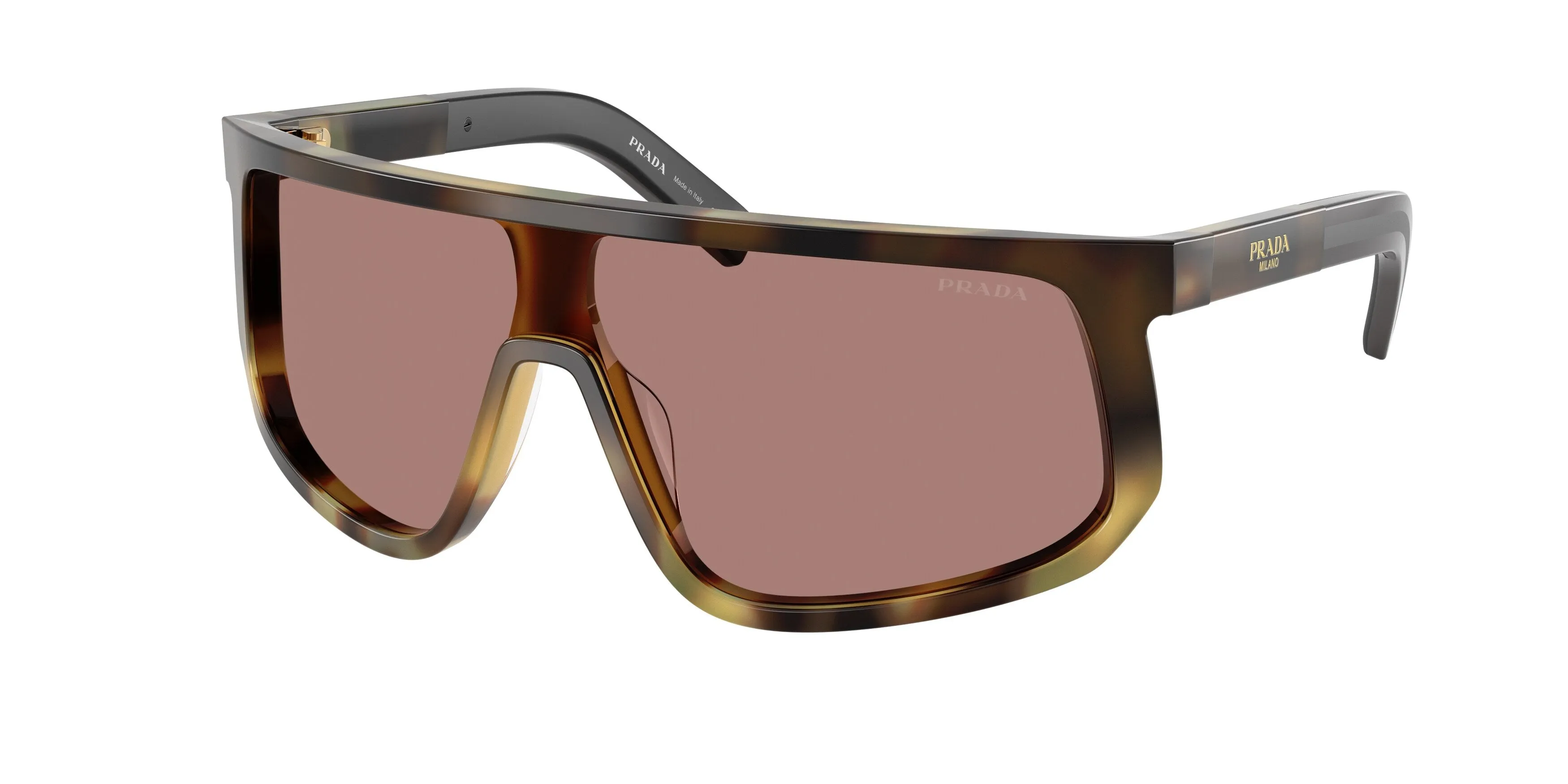 Prada PR D21SU 22P60B Occhiali da sole Acetato Grigio Marrone Squadrata Normale - immagine 1