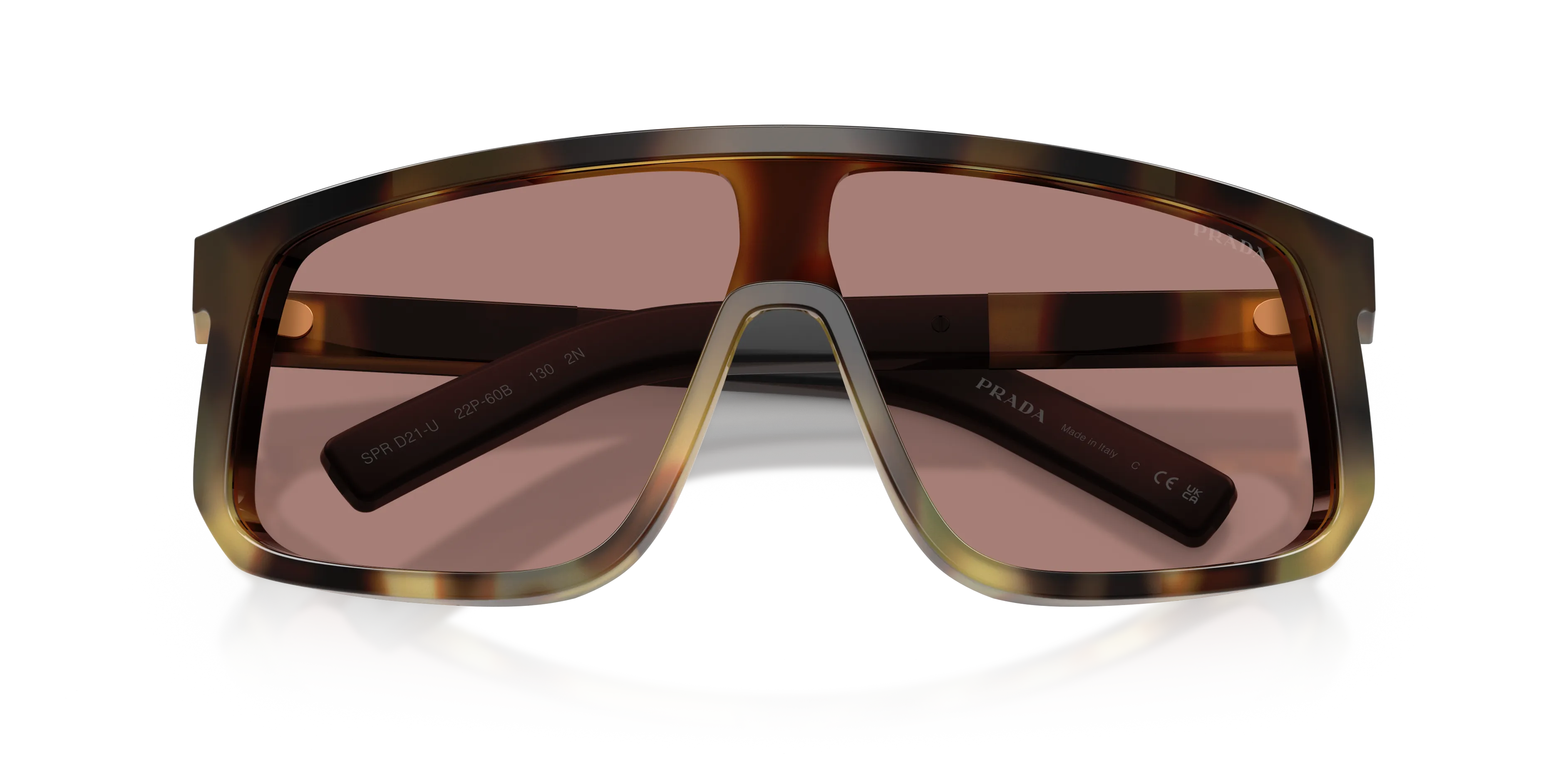 Prada PR D21SU 22P60B Occhiali da sole Acetato Grigio Marrone Squadrata Normale - immagine 2