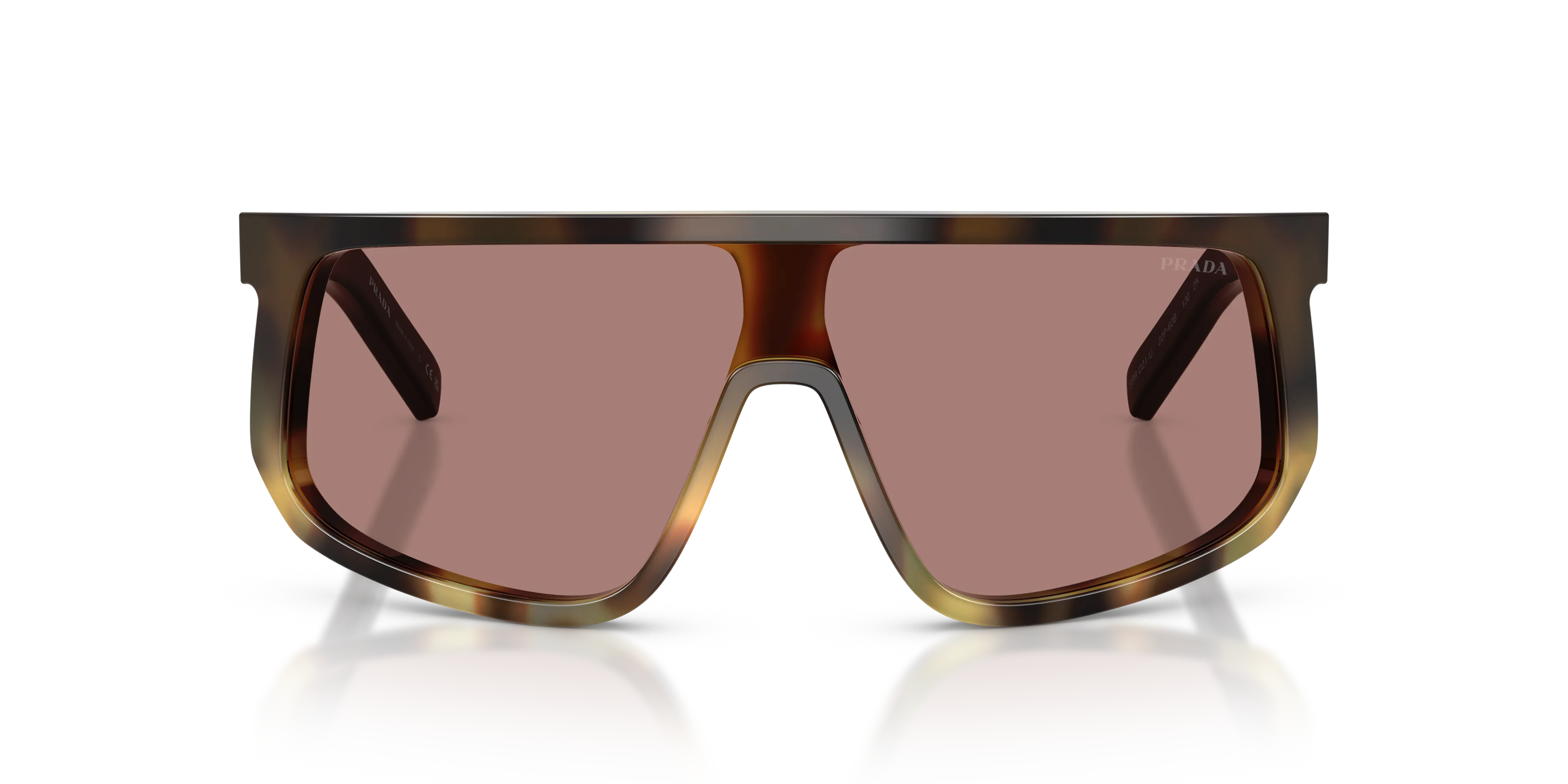 Prada PR D21SU 22P60B Occhiali da sole Acetato Grigio Marrone Squadrata Normale - immagine 3