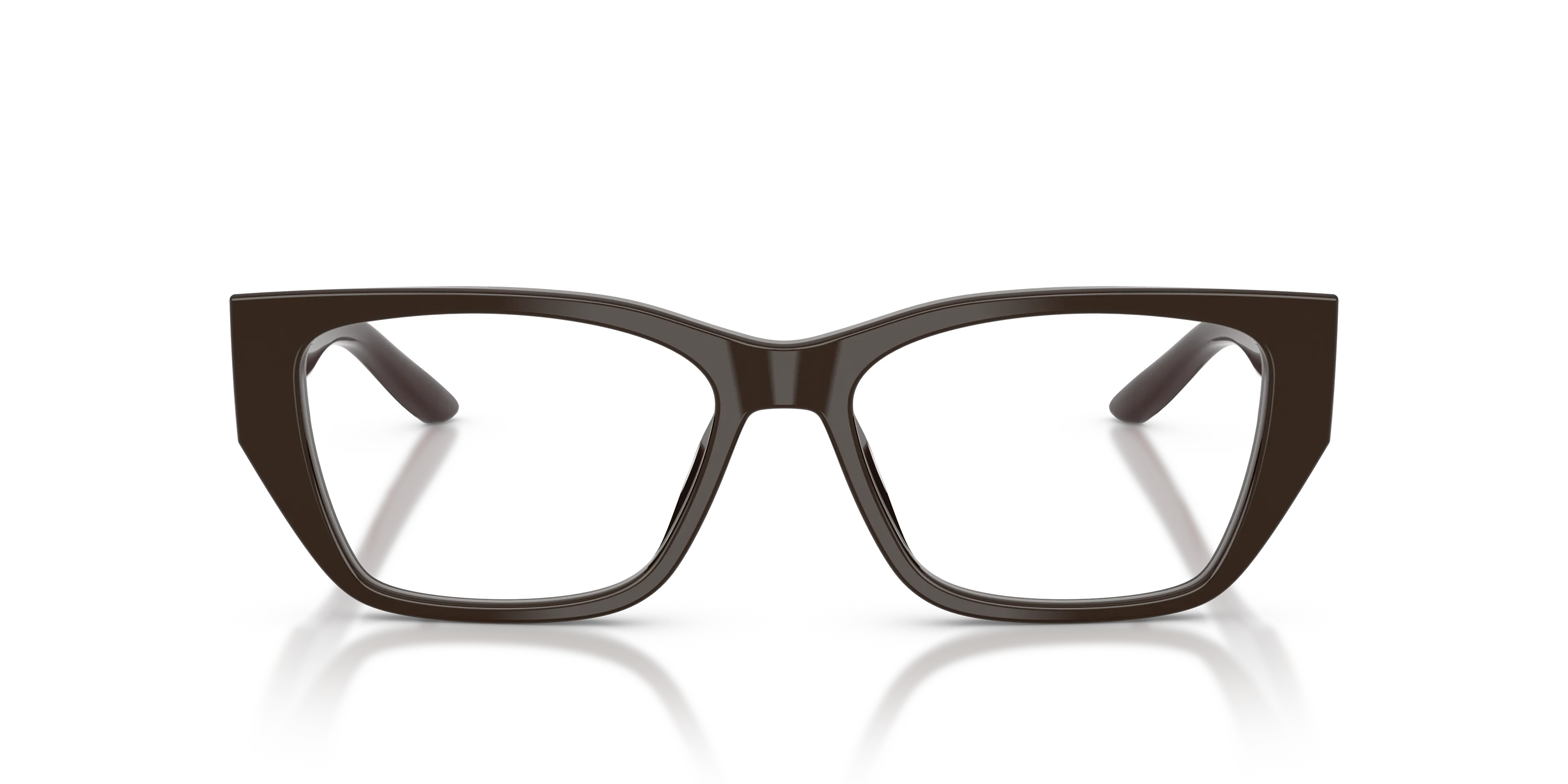 Prada PR D20V 27I1O1 Montature da vista Acetato Marrone Trasparente Squadrata Normale - immagine 3