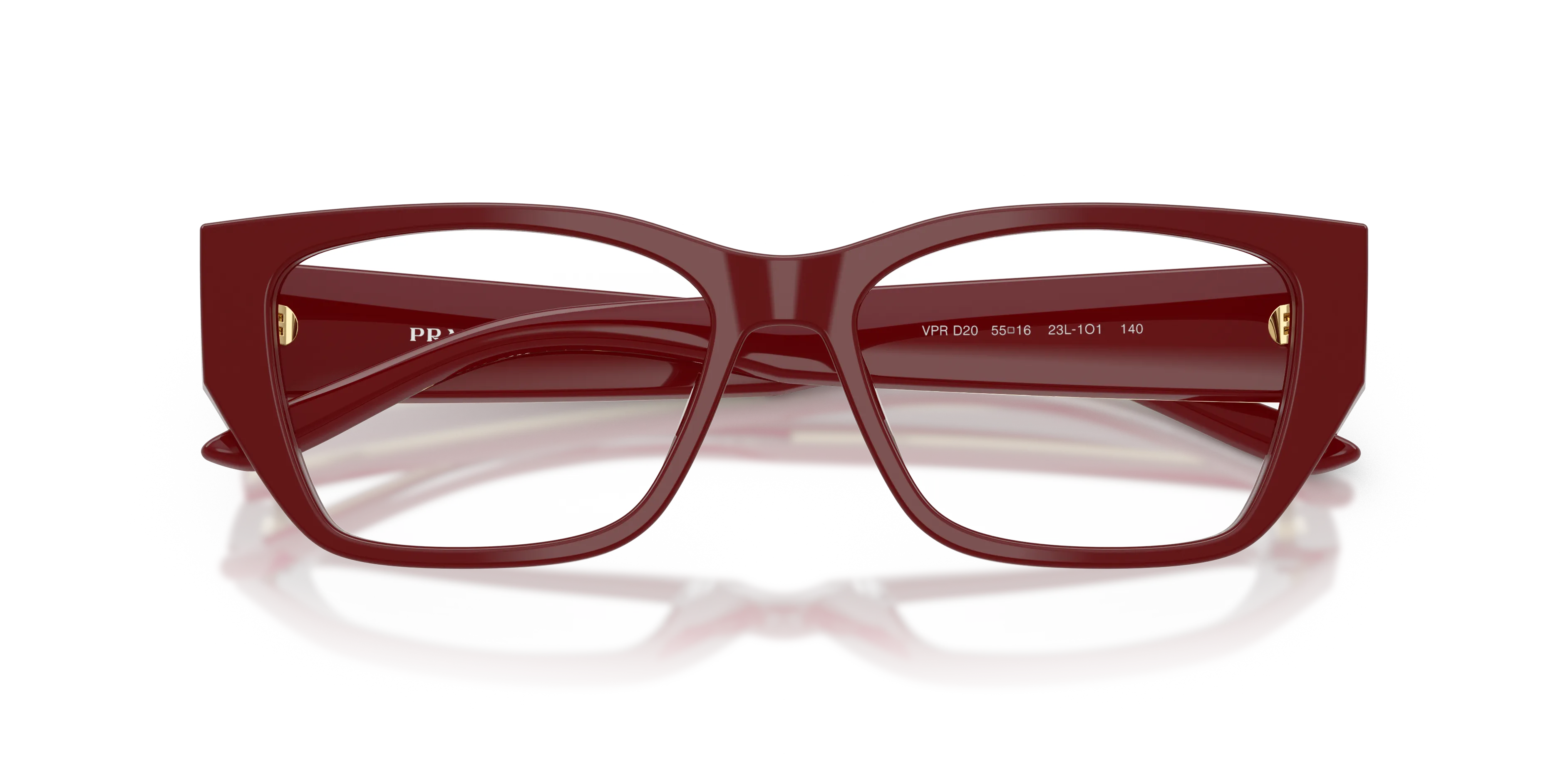 Prada PR D20V 23L1O1 Montature da vista Acetato Marrone Trasparente Squadrata Normale - immagine 2