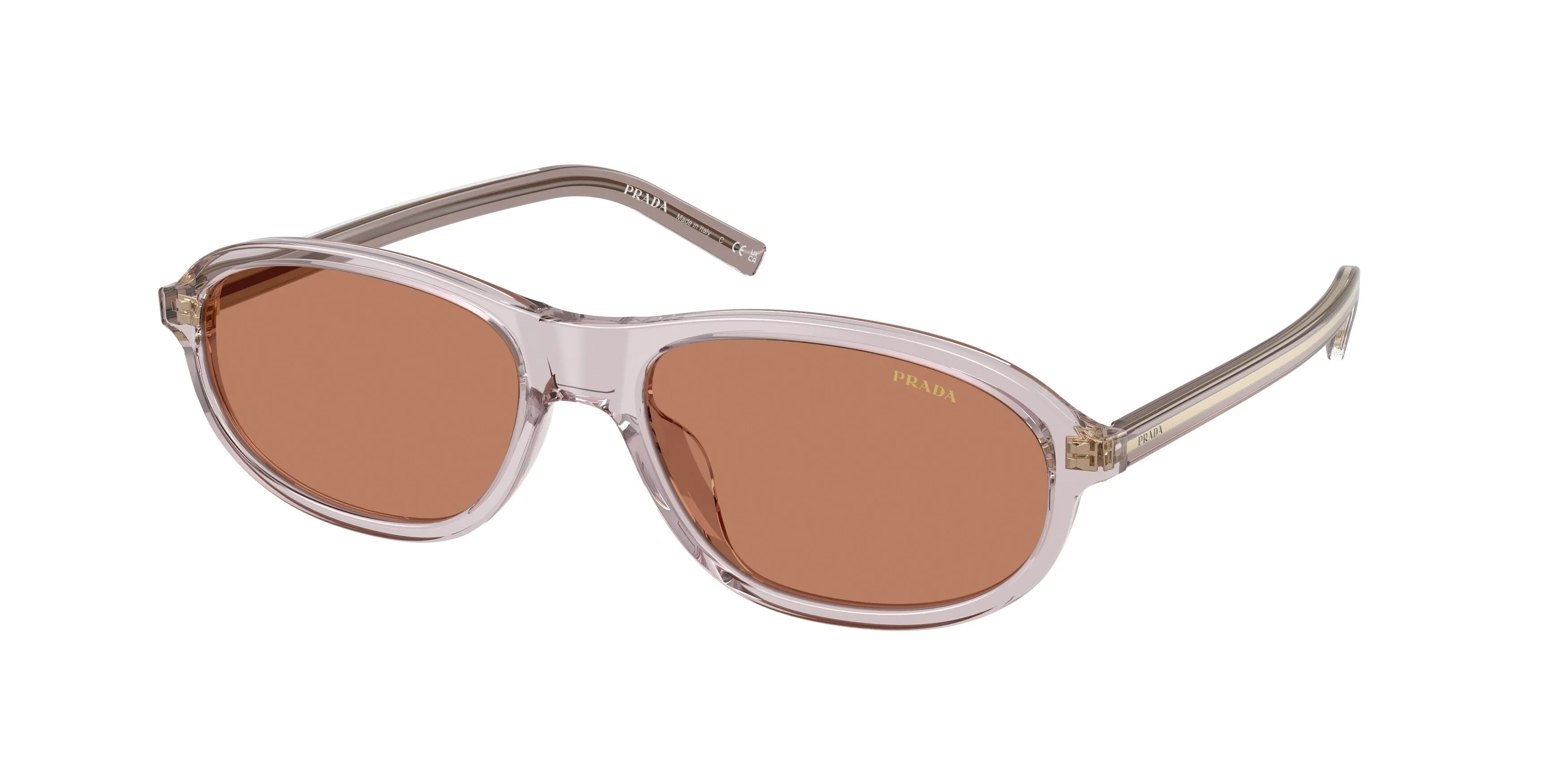 Prada PR D20SU 12W10I Occhiali da sole Acetato Viola Marrone Rotonda Normale - immagine 1