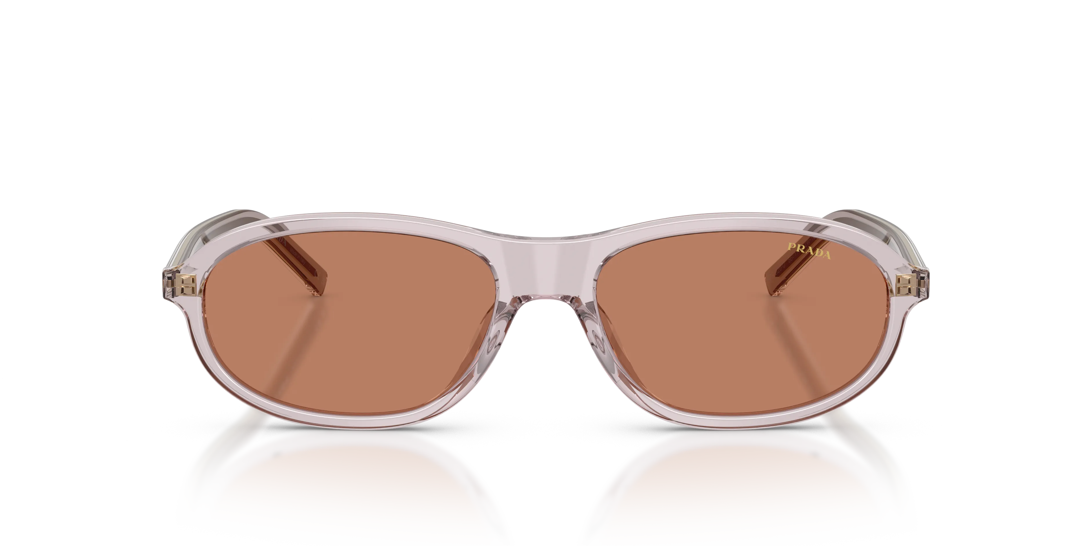Prada PR D20SU 12W10I Occhiali da sole Acetato Viola Marrone Rotonda Normale - immagine 3